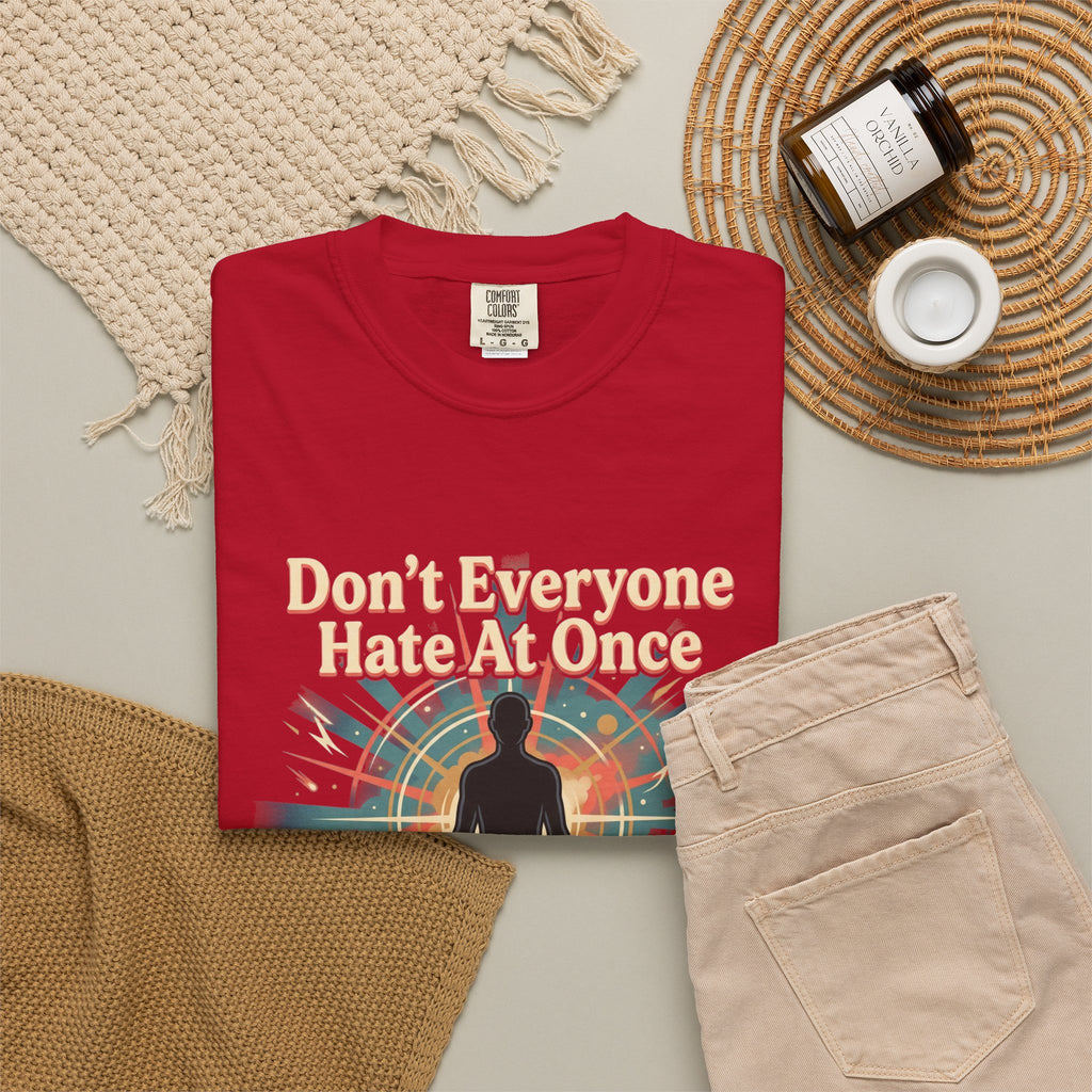 Power Runs Black Don't Everyone Hate Me Once" Retro Silhouette Graphic Tee by Printify