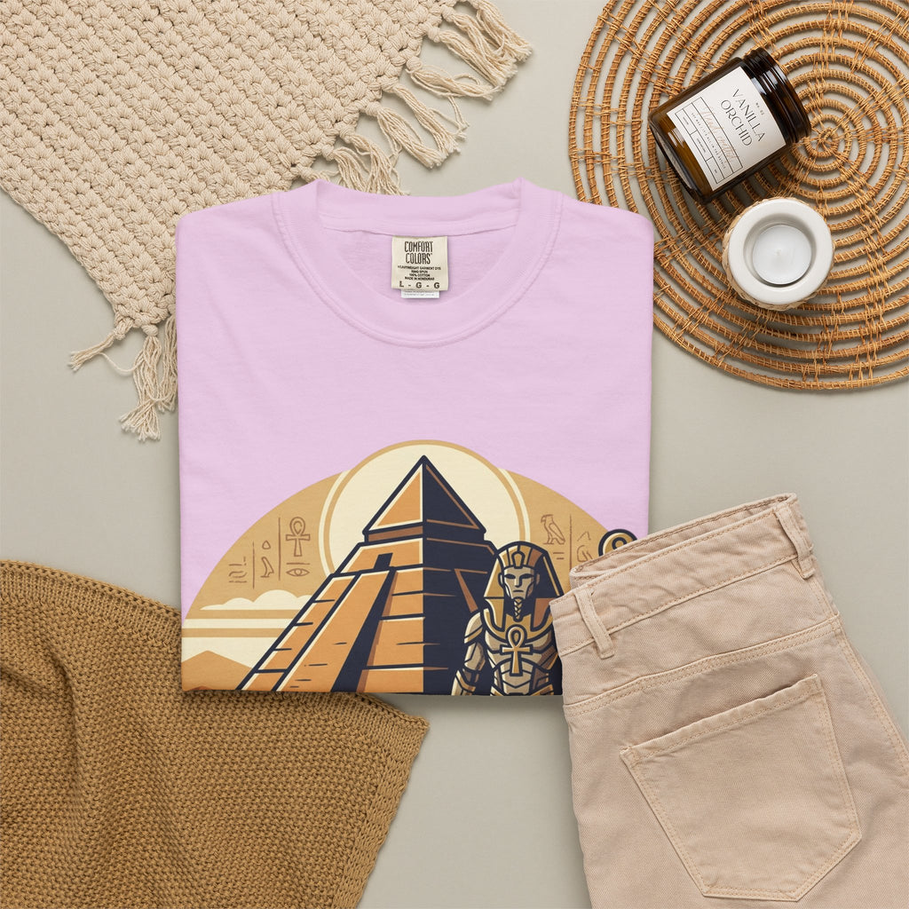 Power Runs Black PRB Guardian Unit T-Shirt — Egyptian Pyramid Sci‑Fi Graphic Tee by Printify
