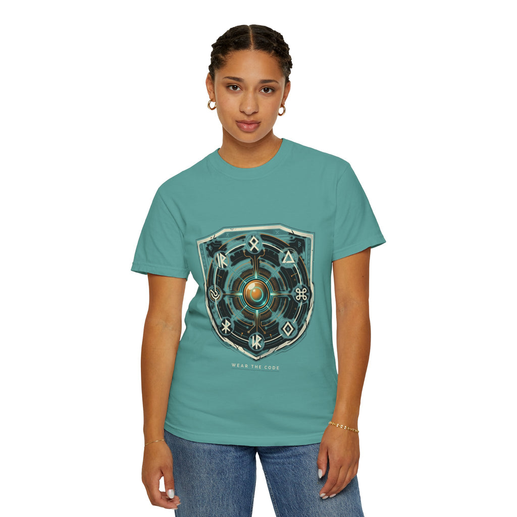 Power Runs Black PRB "Wear The Code" Mystic Shield T-Shirt — Geometric Sigil Graphic Tee by Power Runs Black