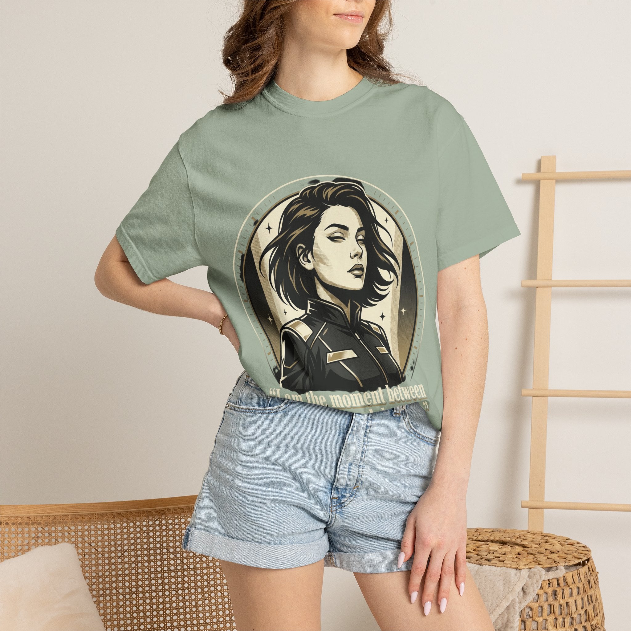 Power Runs Black Retro Space Captain Portrait T-Shirt — 'Fearless Commander' Graphic Tee by Power Runs Black