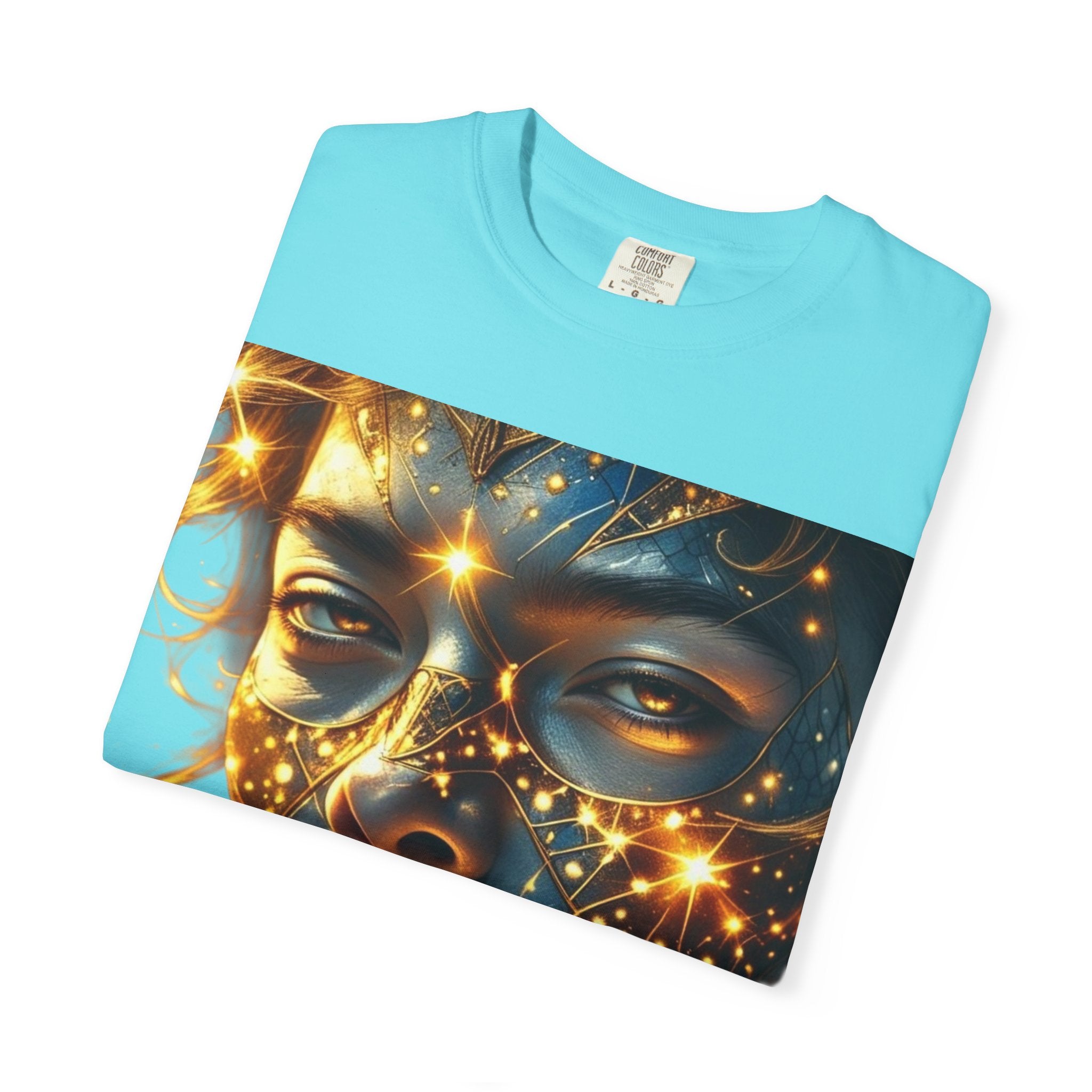 PRB Celestial Glow Unisex Graphic T-Shirt | Luminous Portrait Tee by Power Runs Black