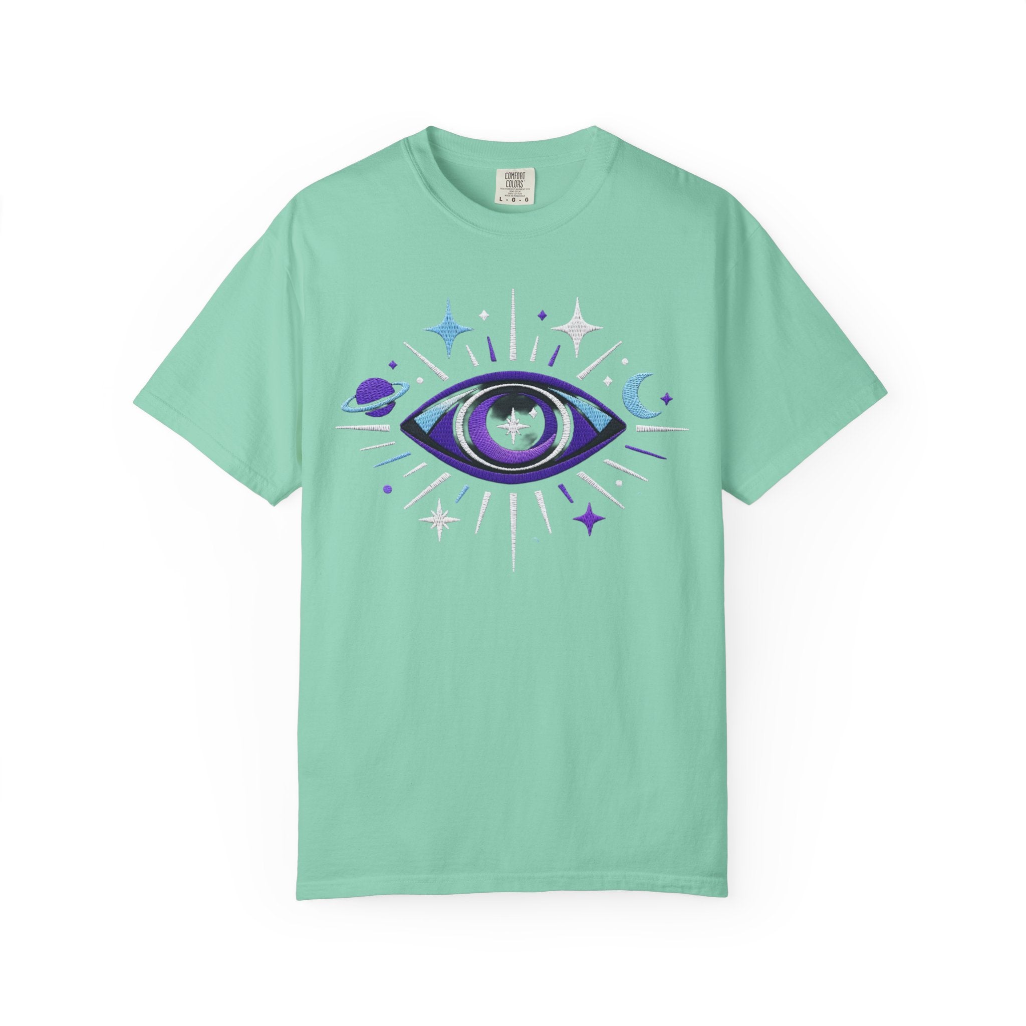 PRB Mystic All-Seeing Eye T-shirt | Cosmic Moon and Stars by Power Runs Black