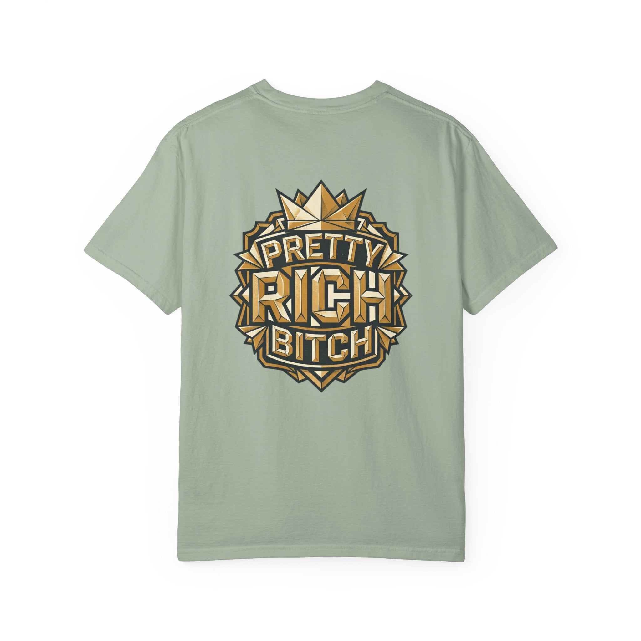 Pretty Rich Bitch The Collection by PRB T-Shirt — Bold Graphic Tee with Empowered Woman Portrait by Power Runs Black