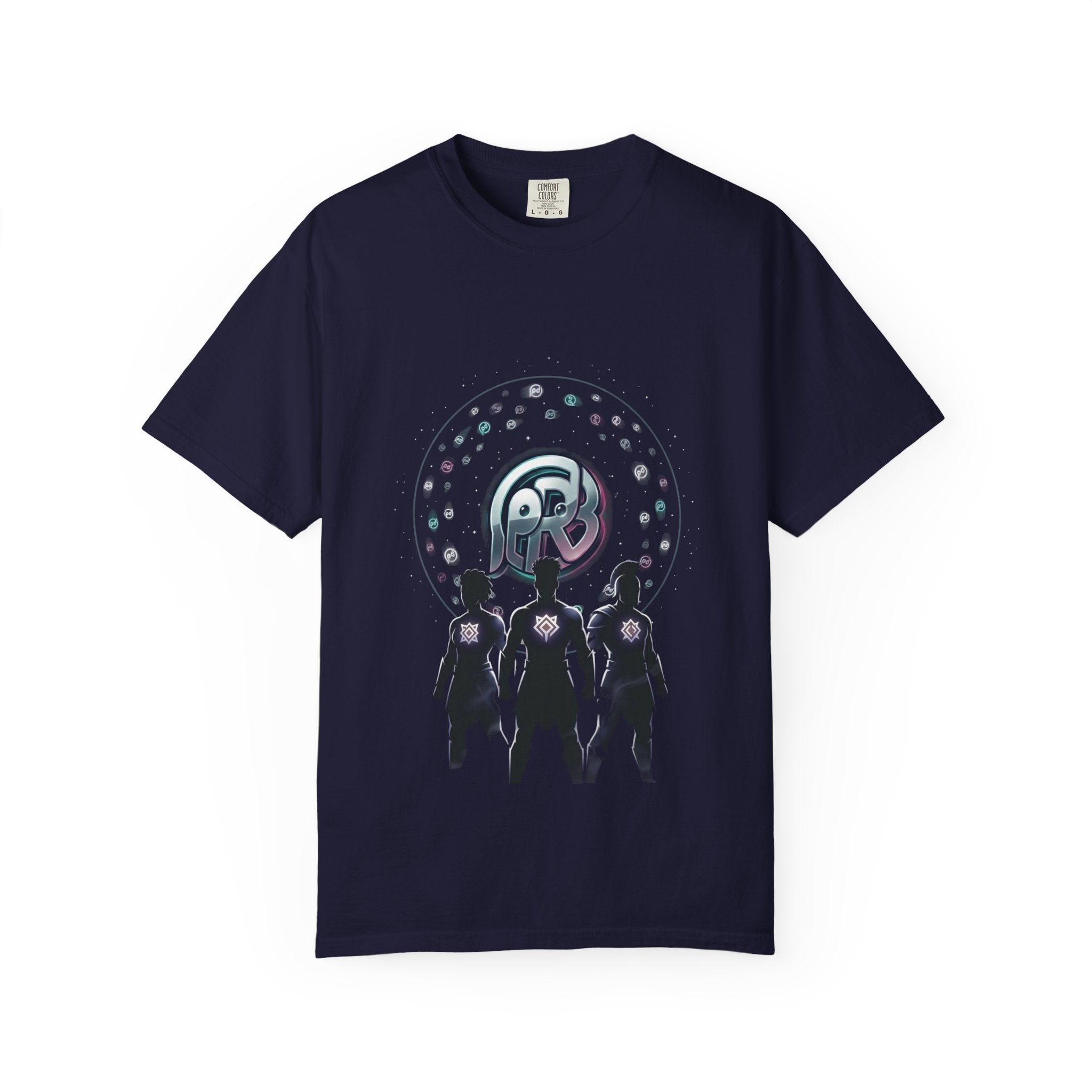 Printify PRB Retro Orb Logo T-Shirt — Vintage Circular Graphic Tee - T-Shirt