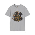 Power Runs Black PRB | Black Woman Portrait, Gold Accents Panther Graphics T by Printify