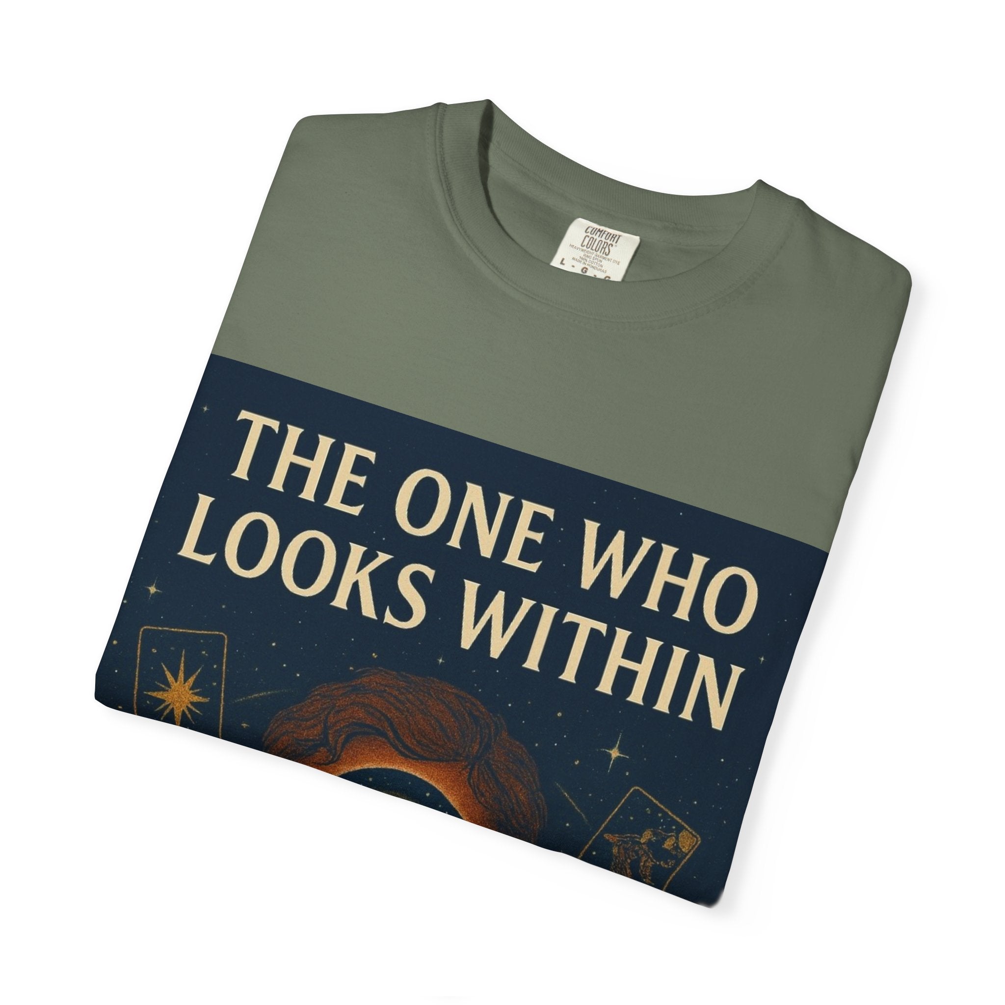 PRB Tarot Eye T-Shirt — "The One Who Looks Within" Mystical Graphic Tee by Power Runs Black