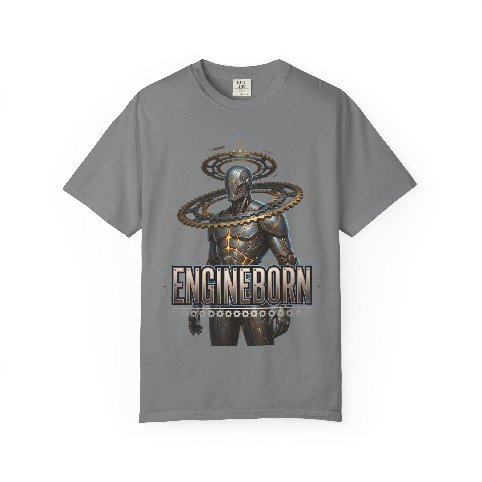 Printify PRB Engineborn Cyborg Figure T-shirt | Futuristic Robot Art - T-Shirt