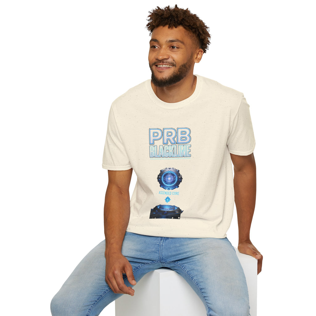 PRB Blackline Futuristic DJ Tee — Electronic Music Graphic T-Shirt by Power Runs Black