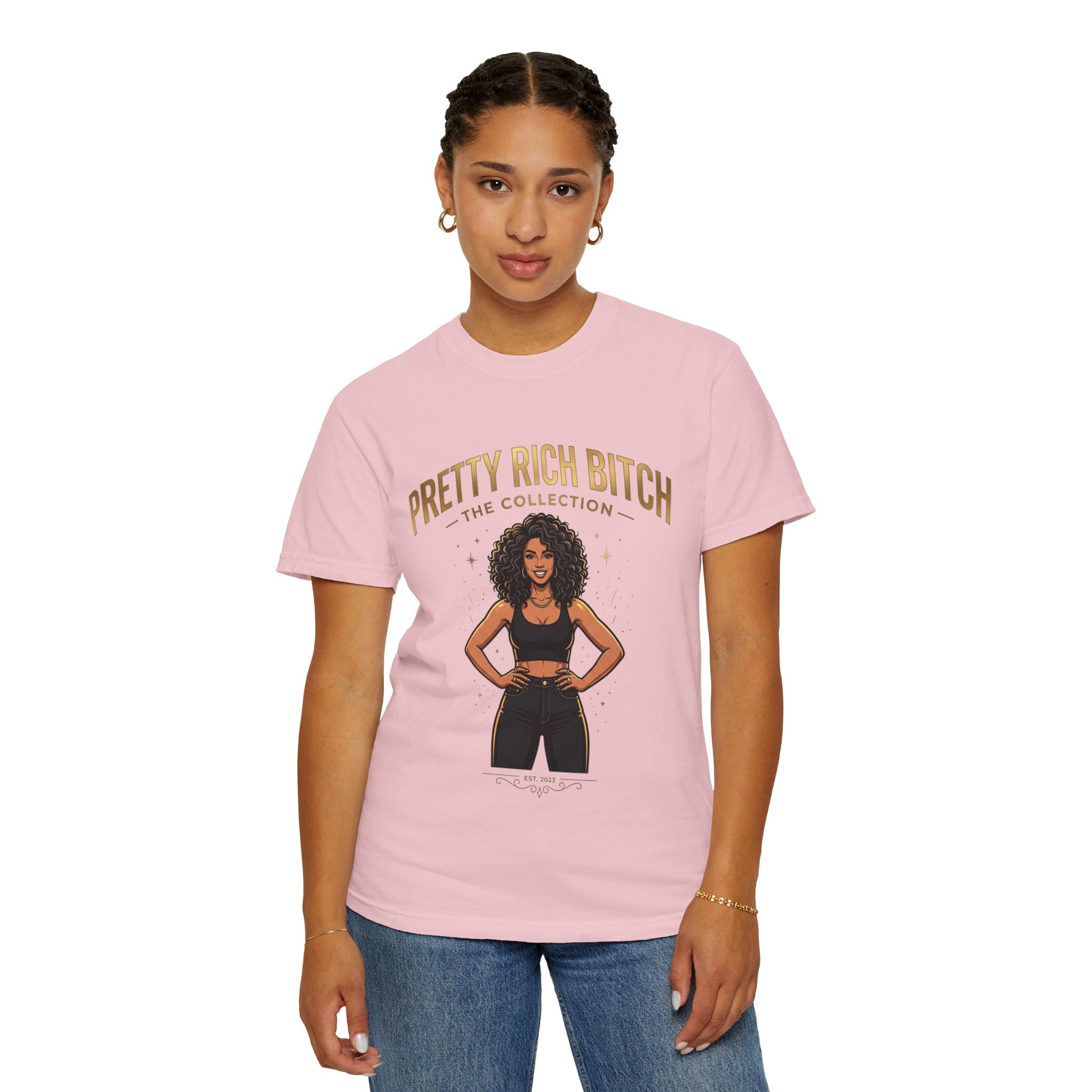 Pretty Rich Bitch The Collection by PRB T-Shirt — Empowered Black Woman Graphic Tee by Power Runs Black