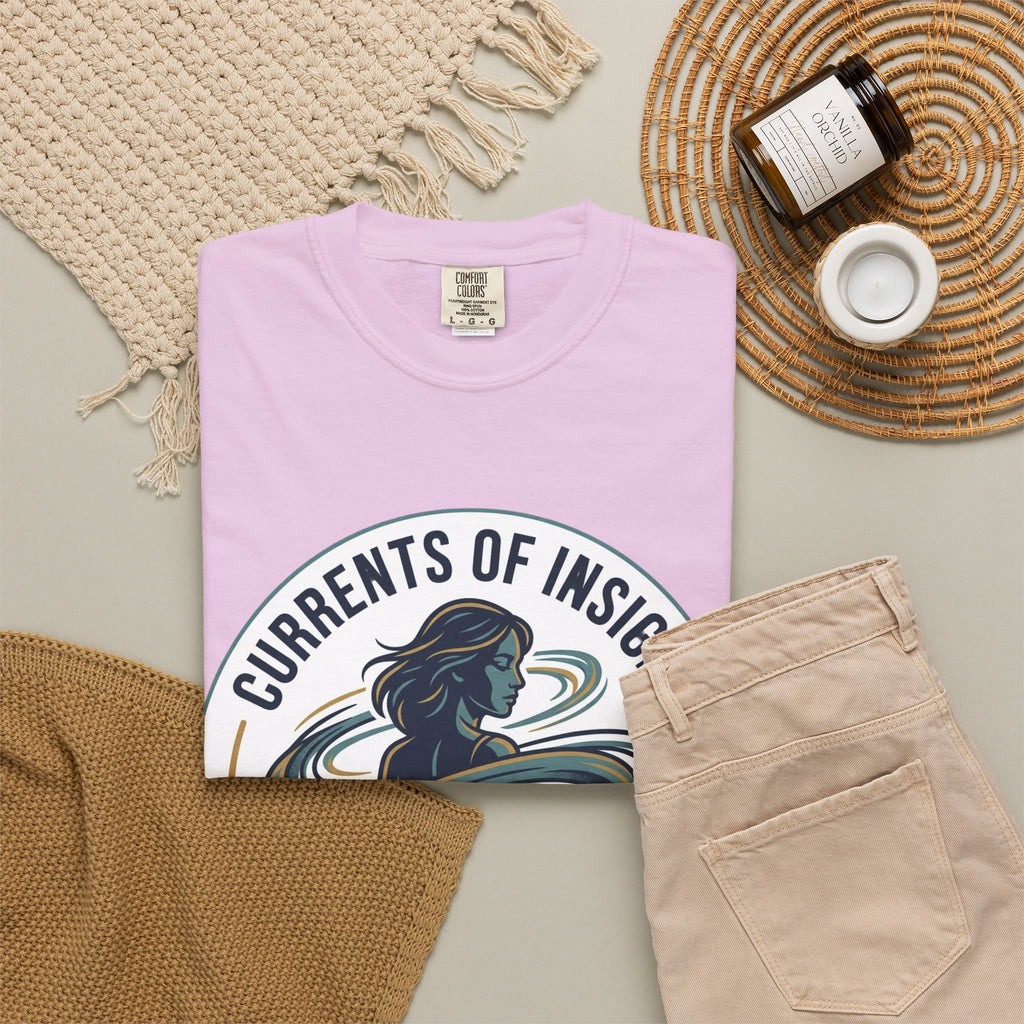 Power Runs Black Currents of Insight T-Shirt — 'Astra: Every thought leaves a trail' Graphic Tee by Power Runs Black