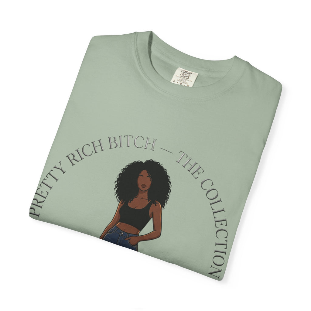 Pretty Rich Bitch The Collection by PRB Graphic Tee (Afro Curly Woman) by Power Runs Black