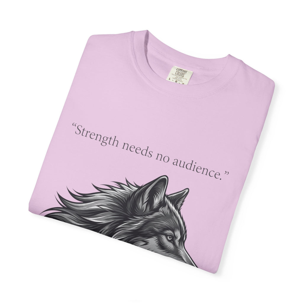 PRB Wolf Head T-Shirt — "Strength needs no audience" Inspirational Graphic Tee by Printify