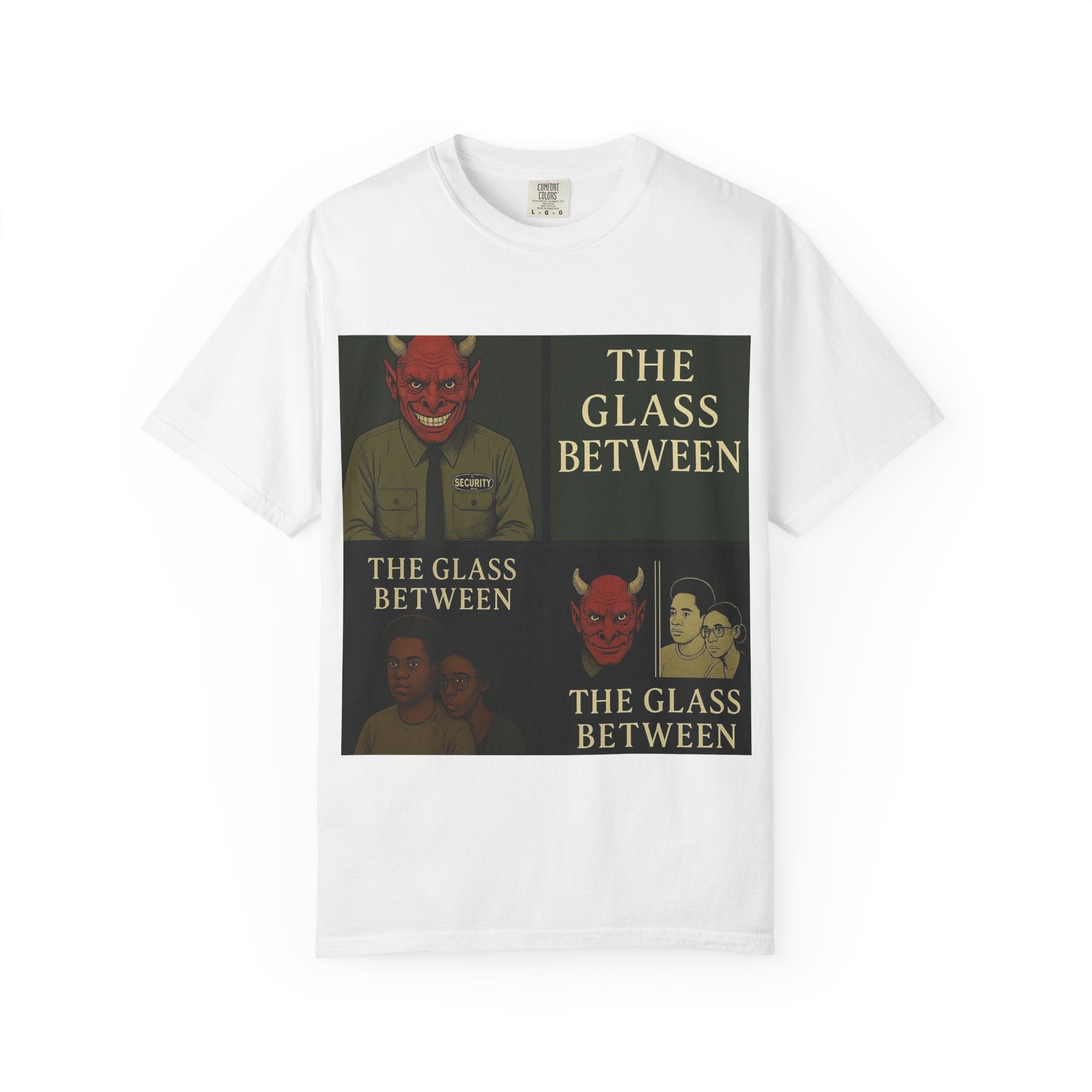 PRB The Glass Between Vintage Collage T-Shirt by Power Runs Black