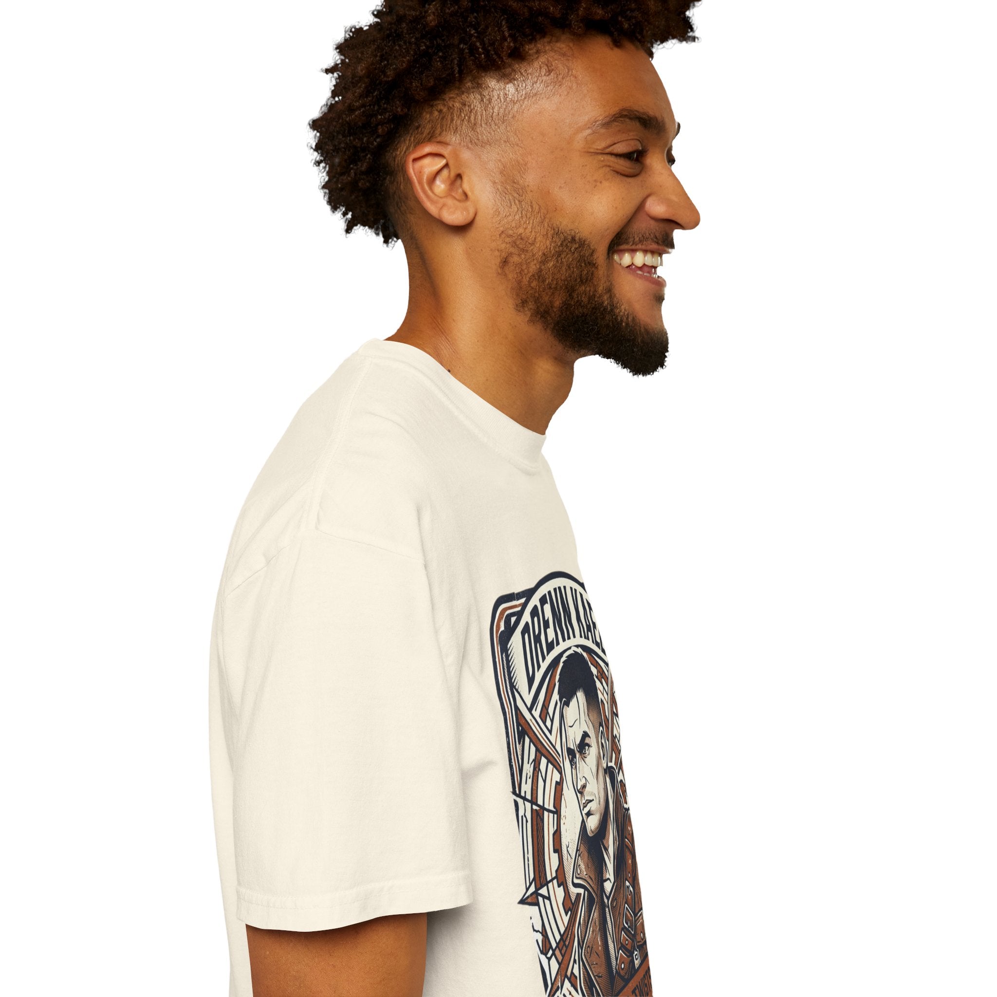 Power Runs Black PRB Drenn Kael Portrait T-Shirt — "Rebellion Twists the Axis" Graphic Tee by Printify