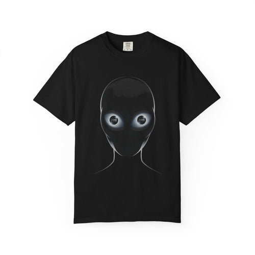 Printify Alien Head Graphic T-Shirt — Surreal Sci‑Fi Face Tee - T-Shirt