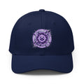 Power Runs Black Purple Mandala Soccer Adidas Cap — Minimal Streetwear Dad Hat by Power Runs Black