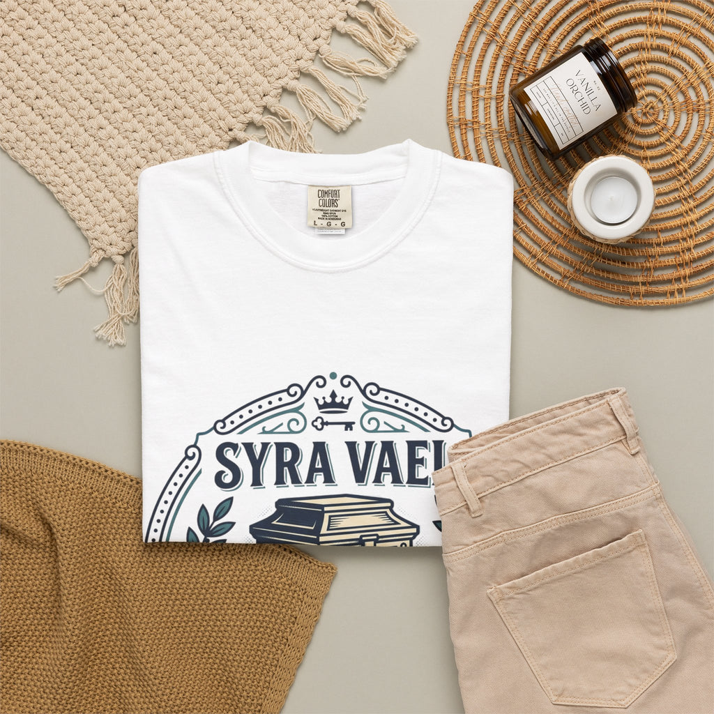 Power Runs Black PRB — Syra Vael Vintage Crest Tee by Printify