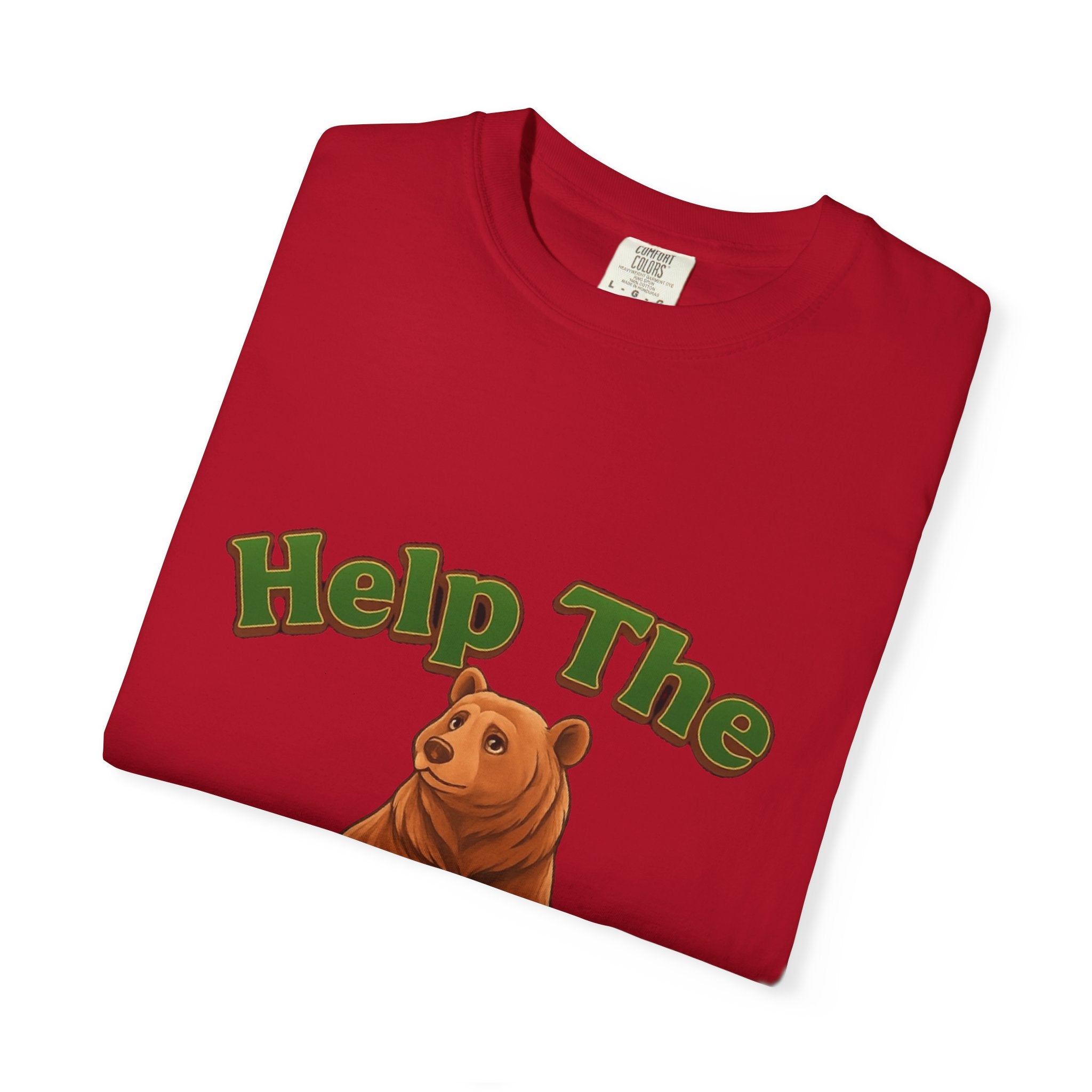 PRB "Don't Help me Help The Bear" T-shirt Bear Illustration by Power Runs Black