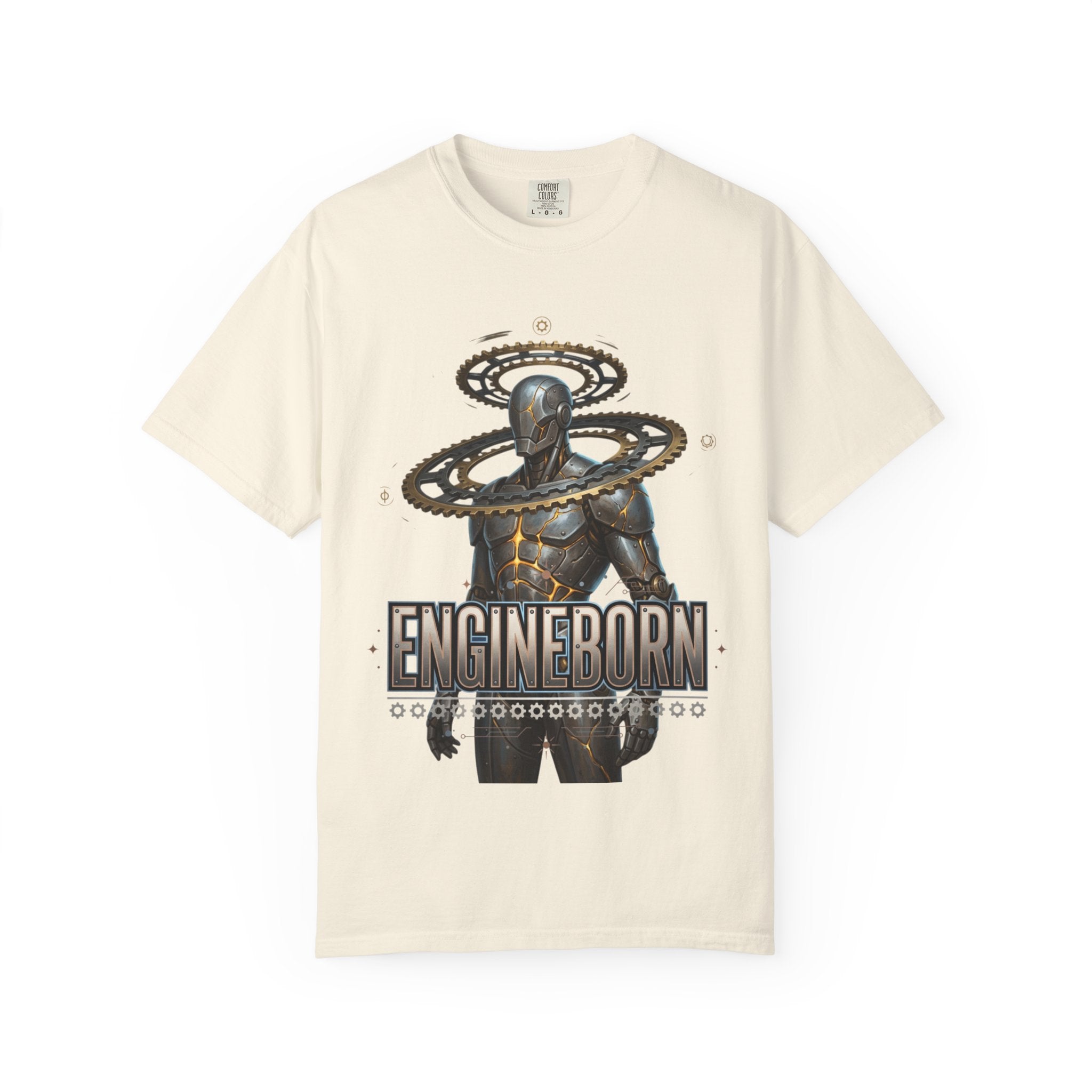 Printify PRB Engineborn Cyborg Figure T-shirt | Futuristic Robot Art - T-Shirt