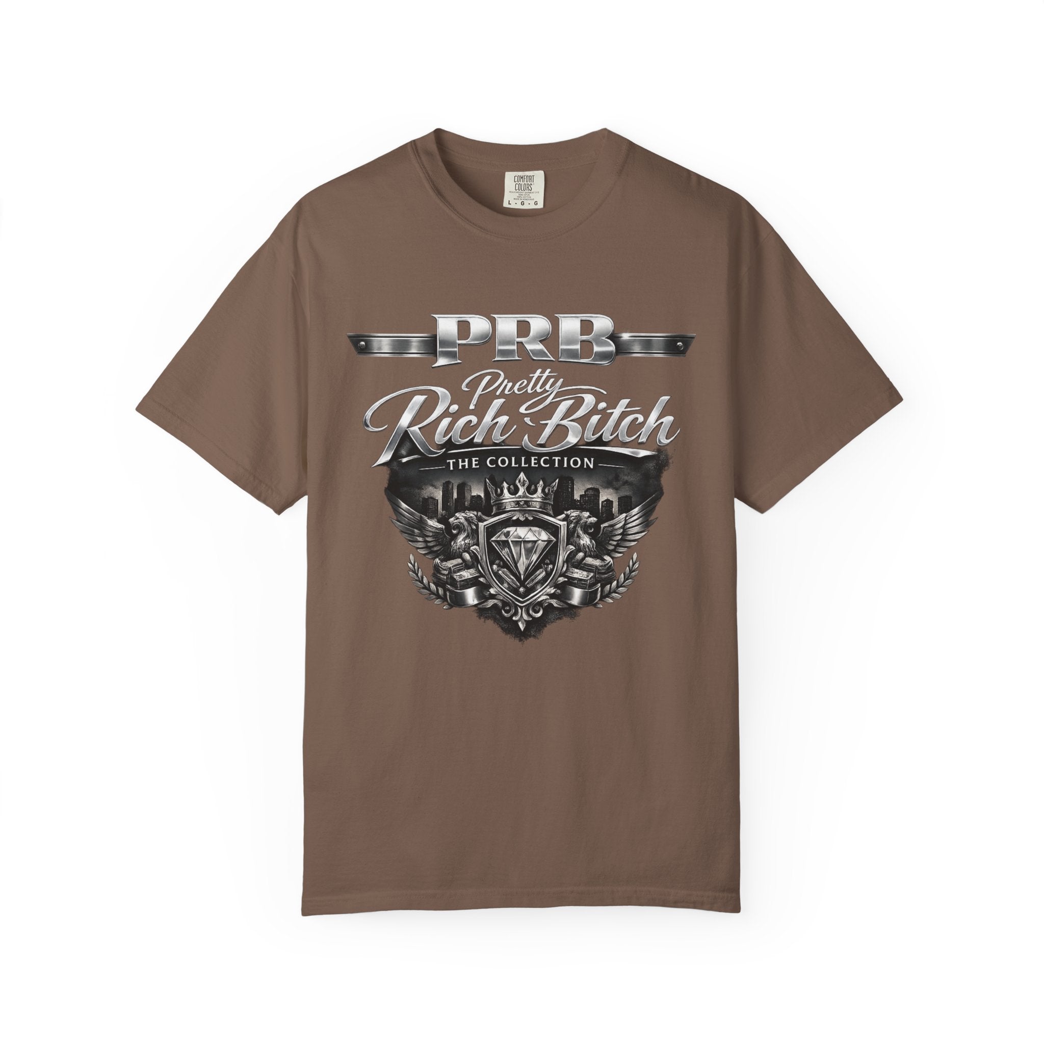 PRB Rebel Biker Crest T-Shirt | Vintage Motorcycle Emblem Tee by Power Runs Black