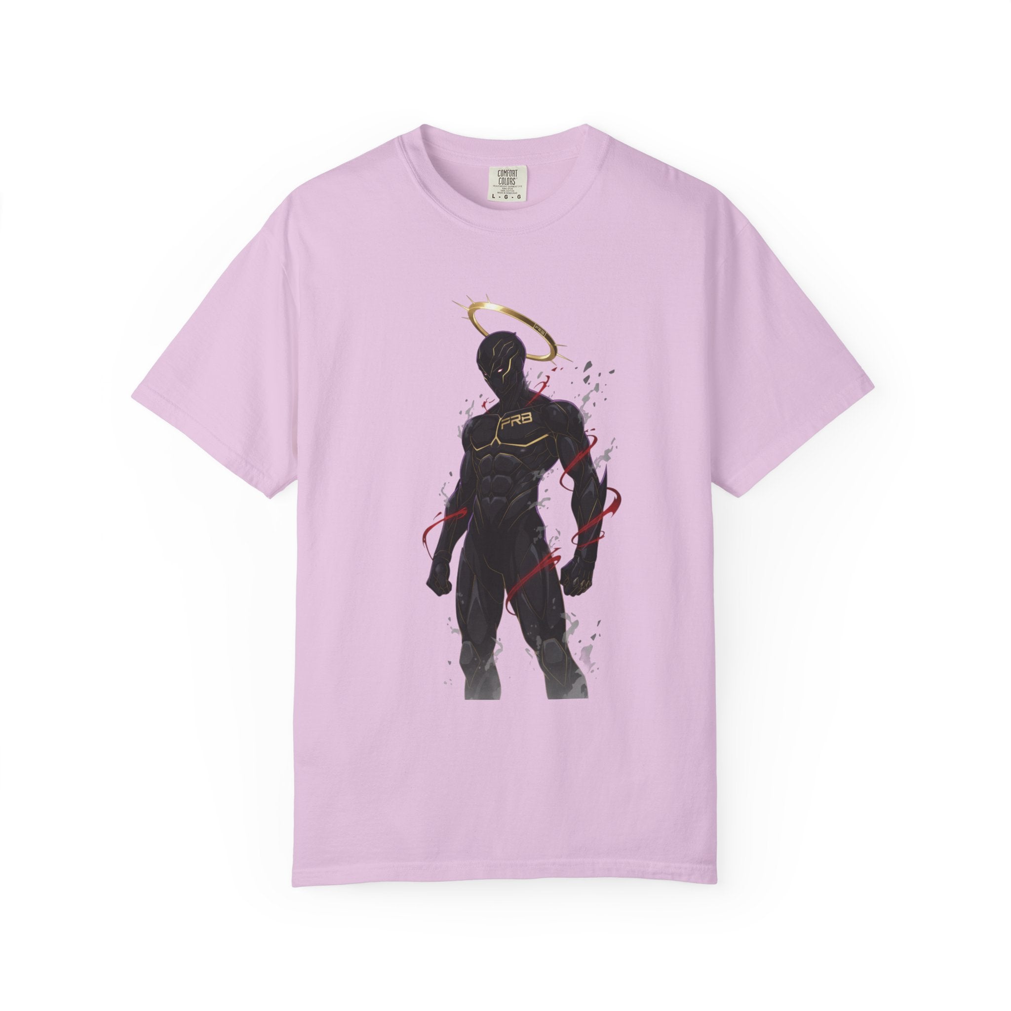 PRB Shadow Hero Graphic T-Shirt — Haloed Vigilante Illustration by Power Runs Black