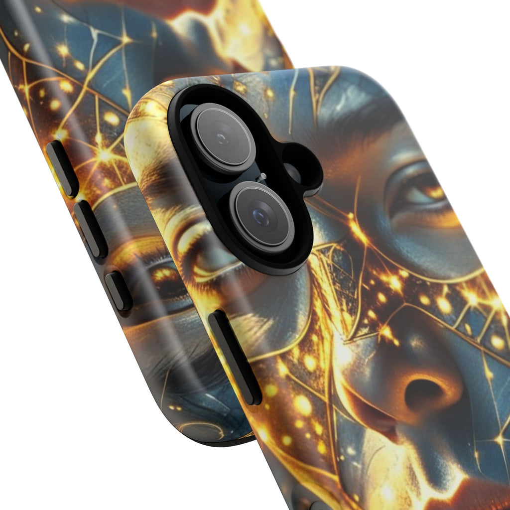 PRB Galactic Portrait Tough Case | Cosmic Face Phone Case, Starry Nebula Design by Power Runs Black