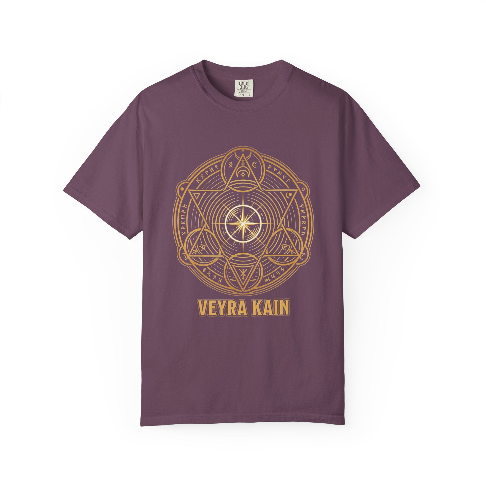 Power Runs Black PRB — Veyra Kain Geometric Sigil Tee with “Too Much Becomes Ruin” Graphic T-Shirt by Power Runs Black