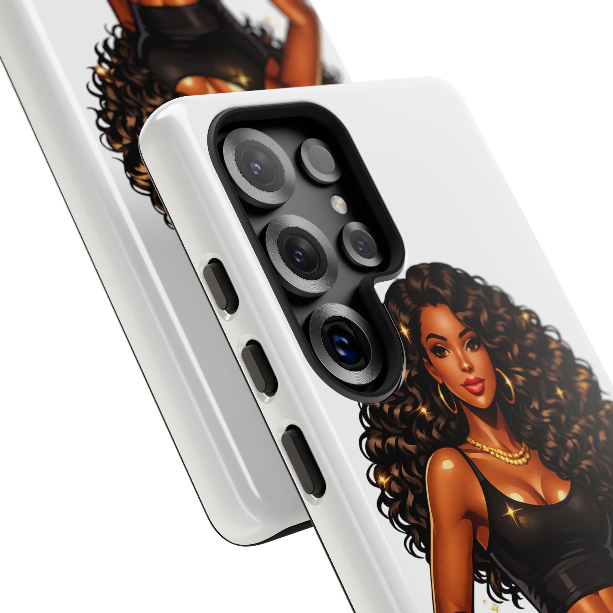 Pretty Rich Bitch by PRB Curly Hair Phone Case by Printify