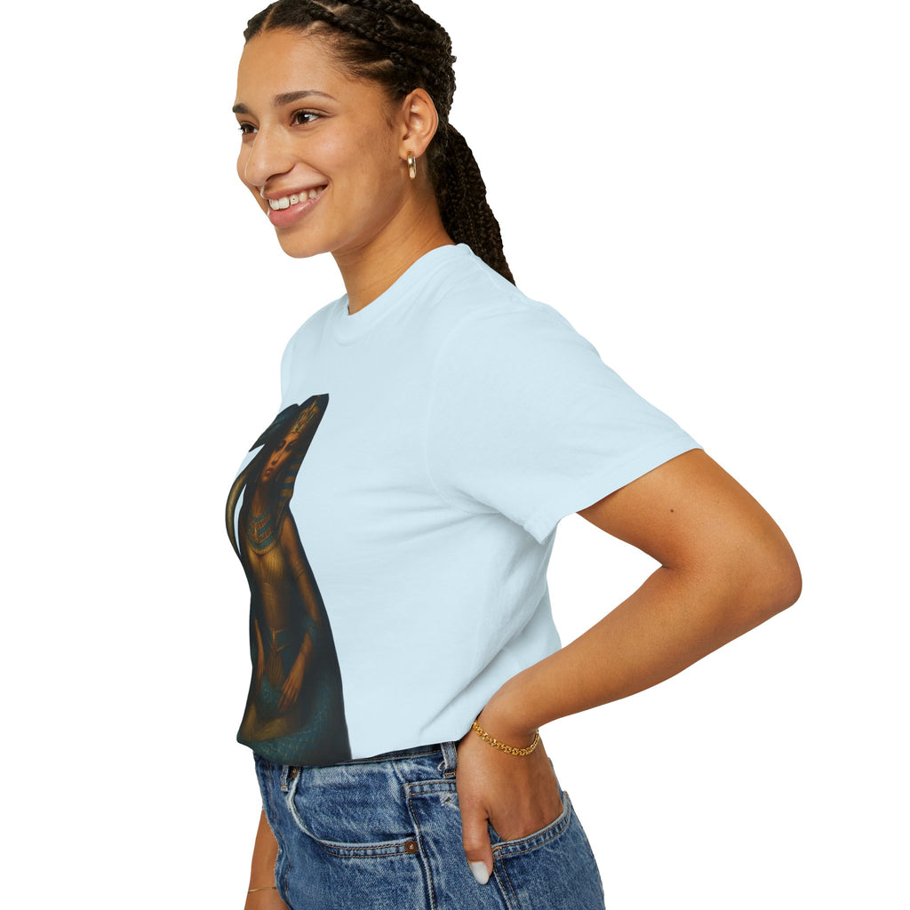 PRB Egyptian Goddess with Snake T-Shirt | Pharaoh Serpent Art Tee by Power Runs Black