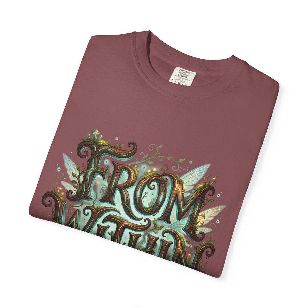Power Runs Black PRB From Within T-shirt | Nature Typography Forest Illustration by Printify