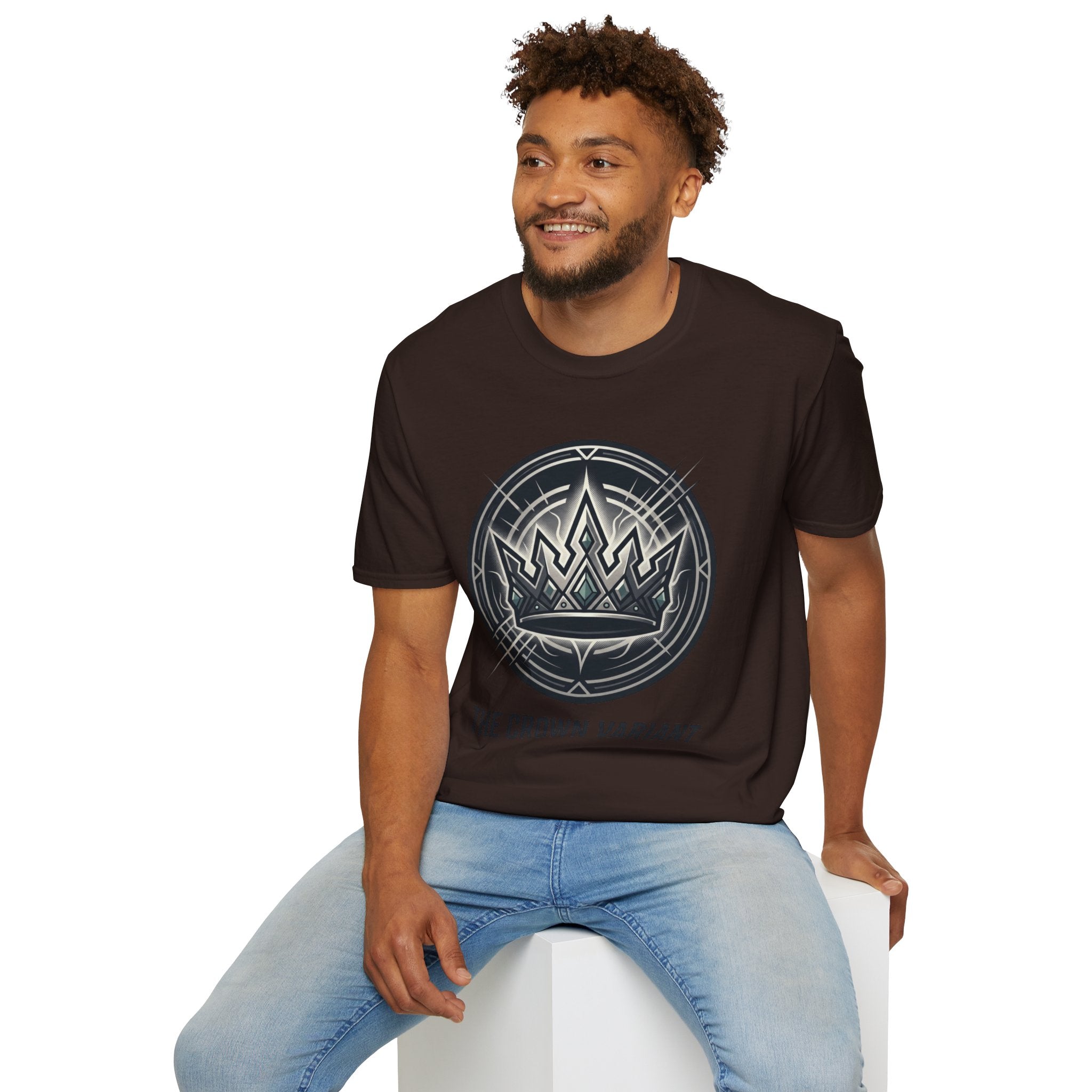 Power Runs Black PRB Crown Variant Graphic T-Shirt — The Crown Variant Emblem by Printify