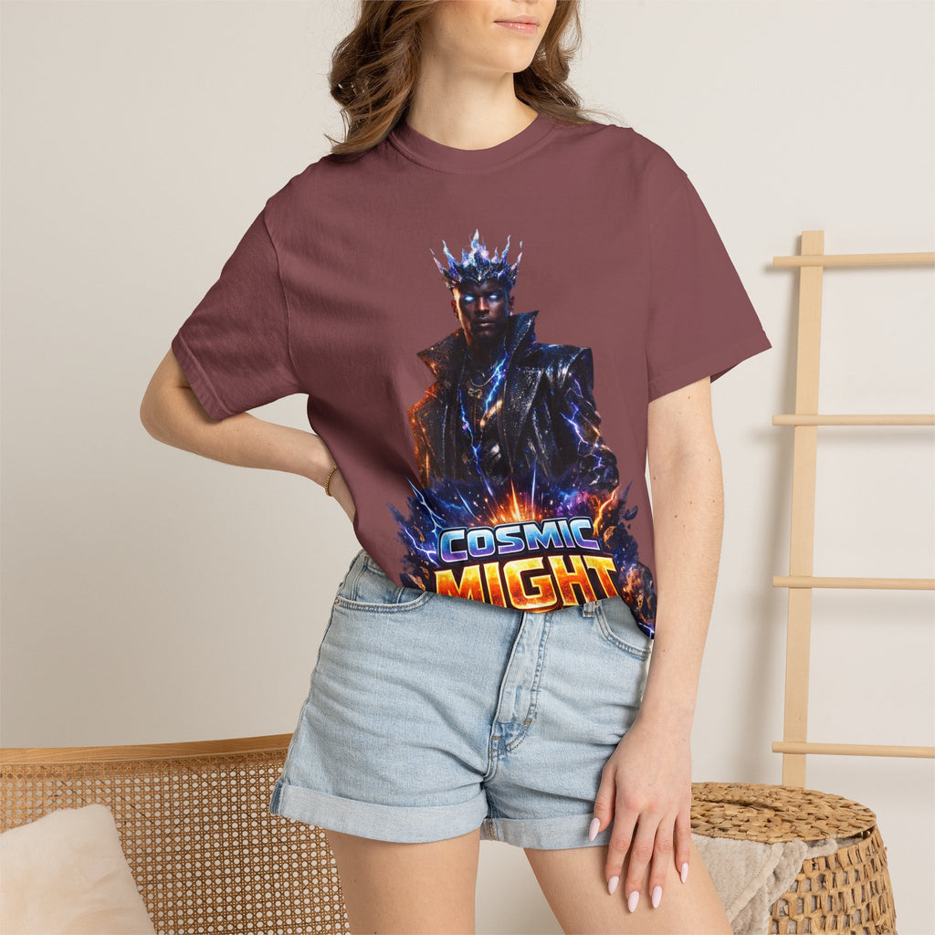 PRB Cosmic Might Unleashed T-shirt | Space Warrior Graphic Tee by Power Runs Black