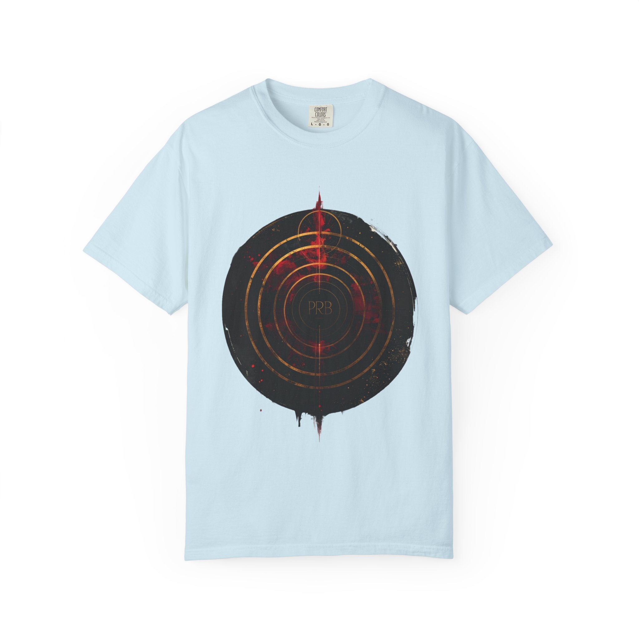 PRB Target Bullseye T-Shirt — Retro Circular Target Graphic Tee by Power Runs Black