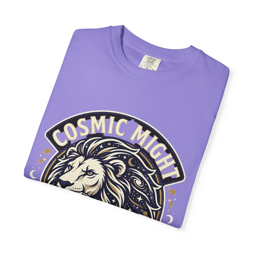 PRB Starforged Flex Cosmic Might Unleashed Lion Graphic T-Shirt — "Unleashed" Inspirational Lion Tee by Power Runs Black