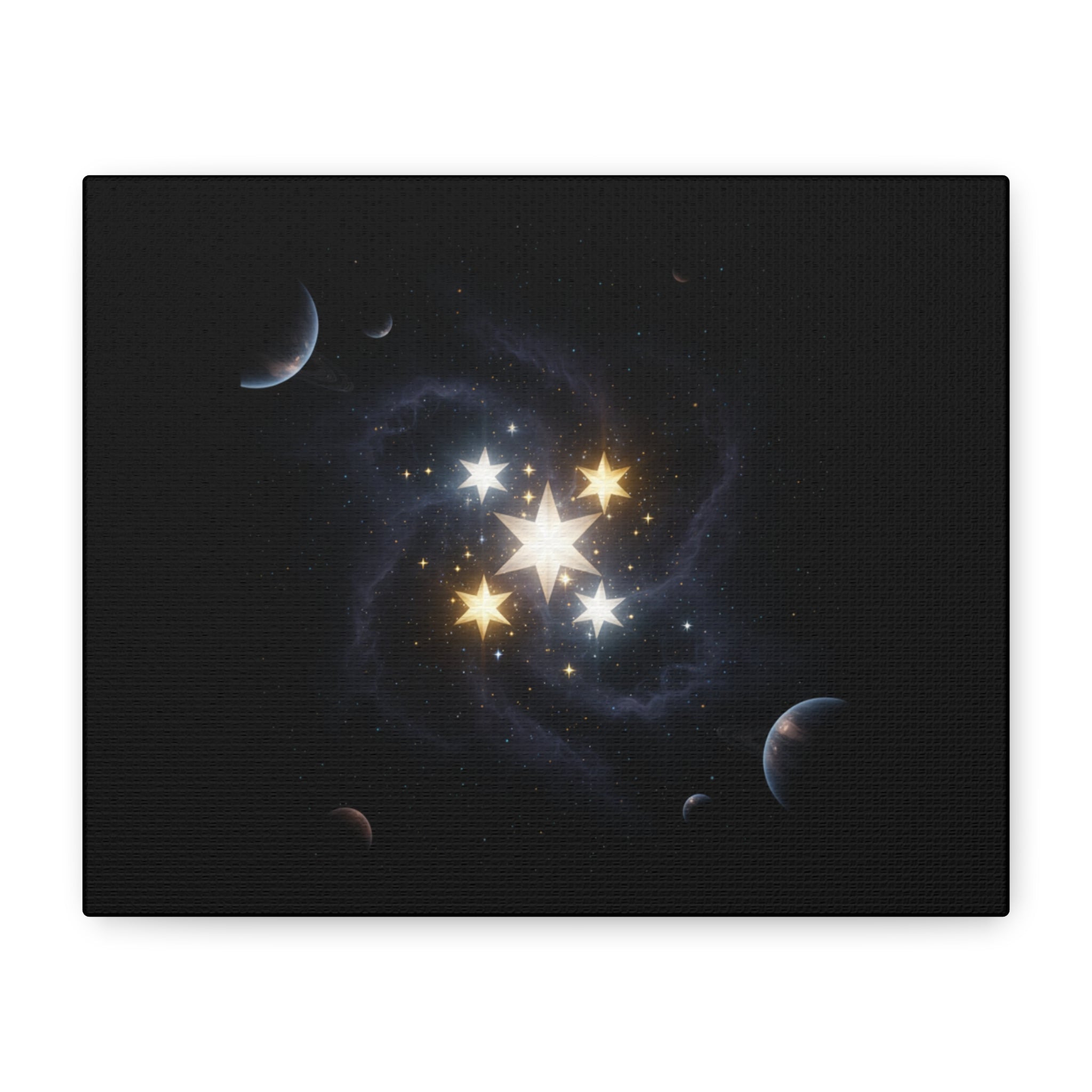 Power Runs Black PRB Glowing Star Constellation Canvas by Power Runs Black