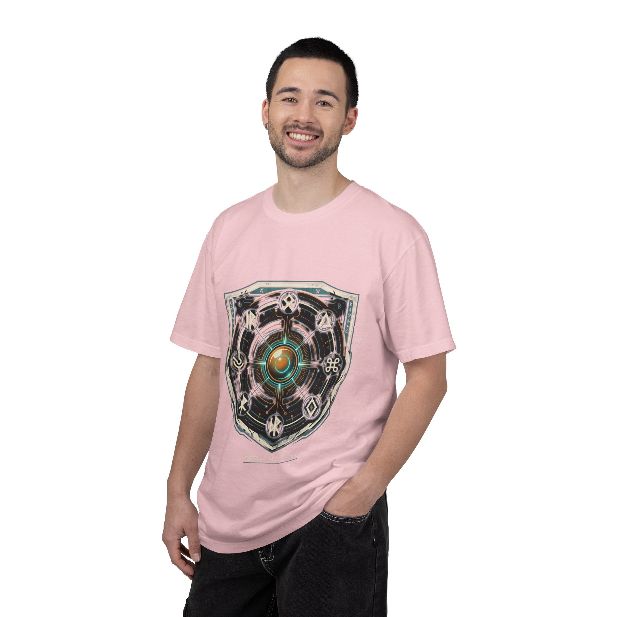 Power Runs Black PRB "Wear The Code" Mystic Shield T-Shirt — Geometric Sigil Graphic Tee by Power Runs Black