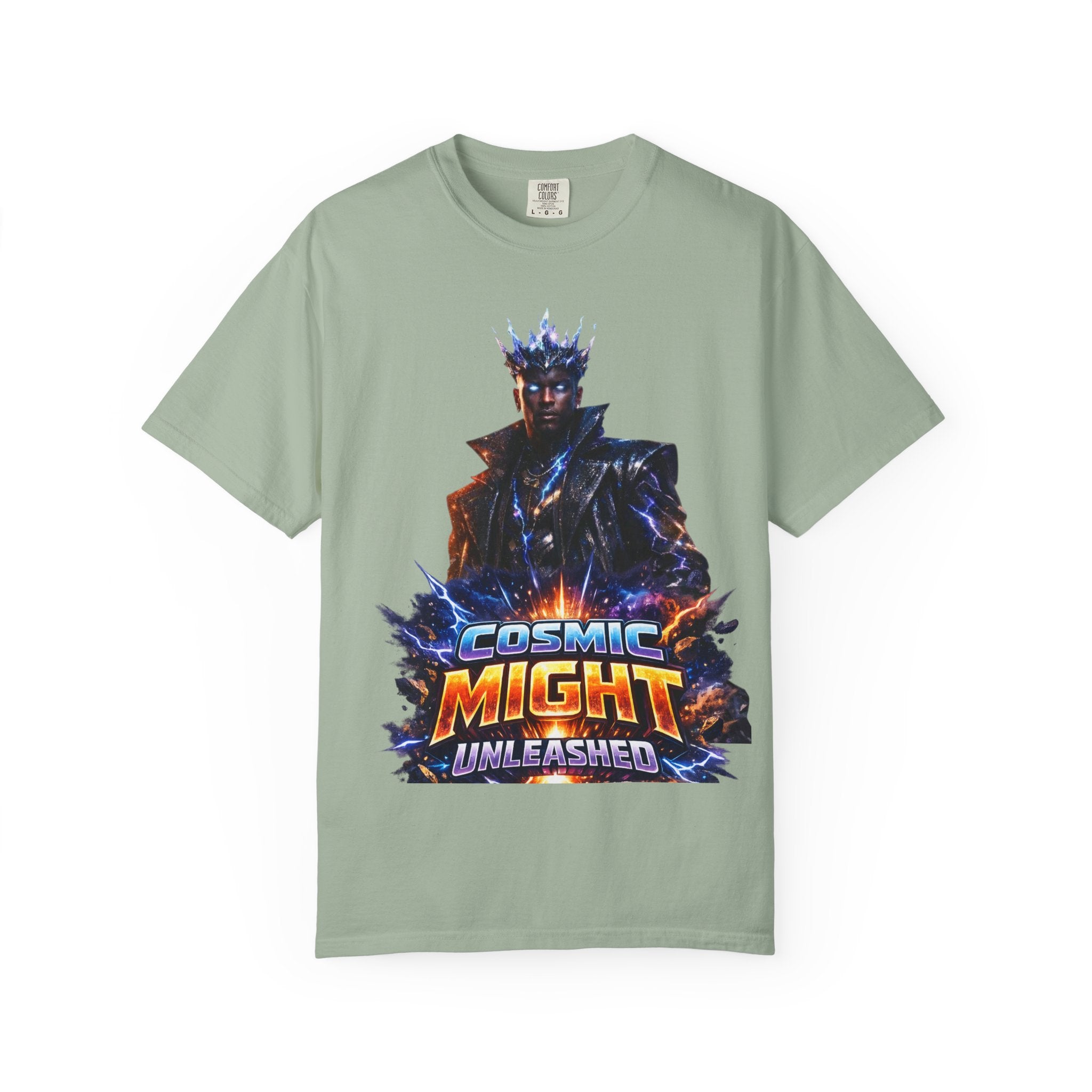 PRB Cosmic Might Unleashed T-shirt | Space Warrior Graphic Tee by Power Runs Black