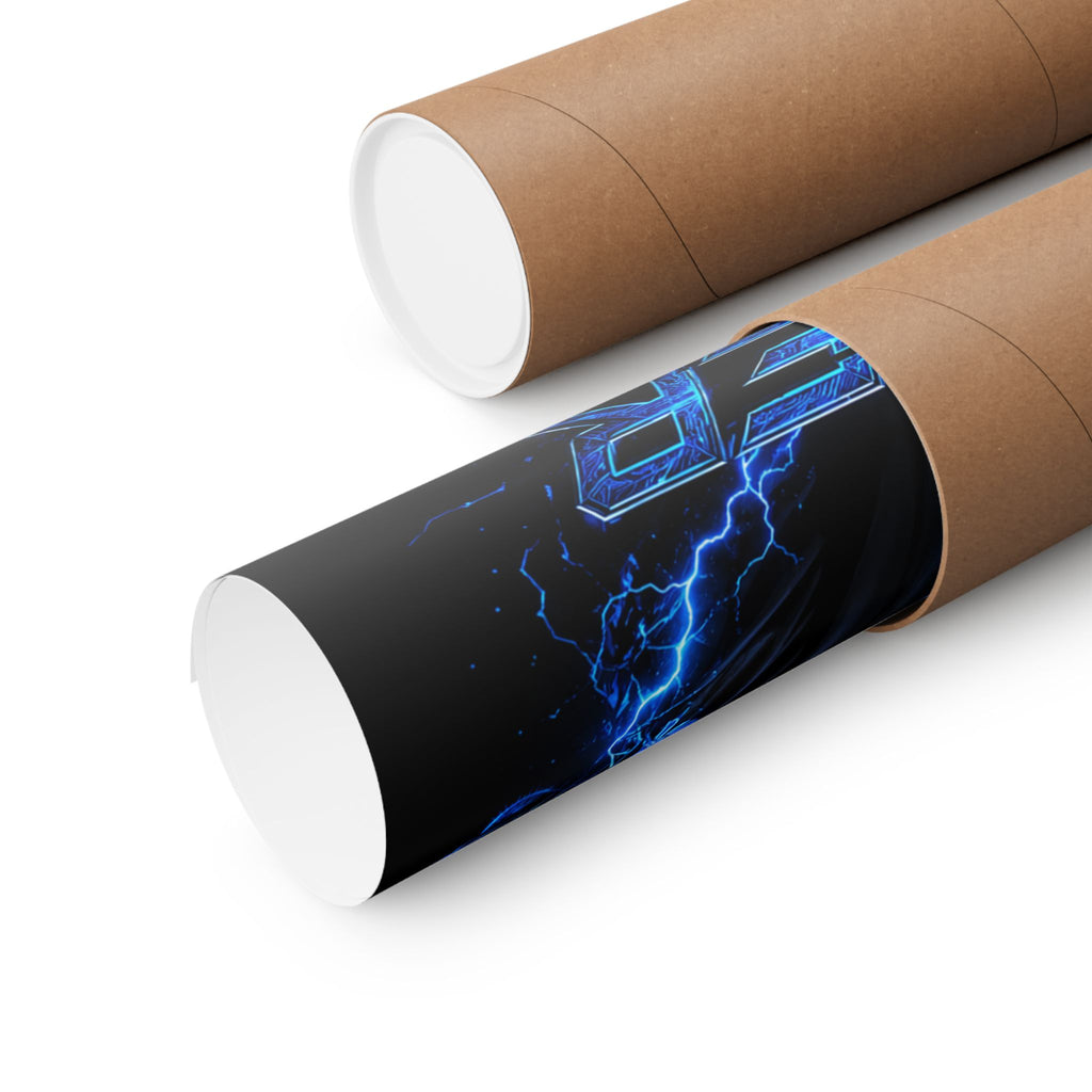 Power Runs Black Matte Poster — Urban Angel Portrait Wall Art by Power Runs Black