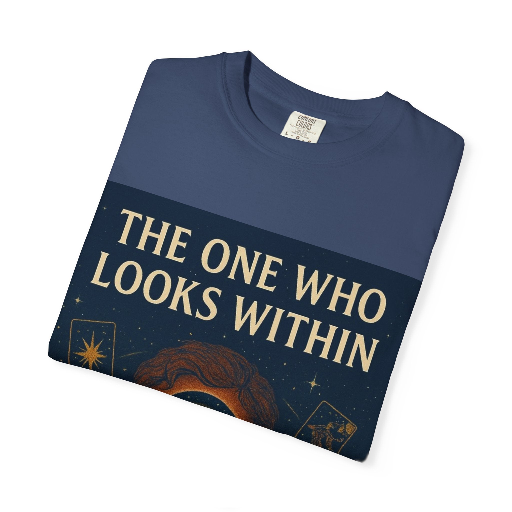 PRB Tarot Eye T-Shirt — "The One Who Looks Within" Mystical Graphic Tee by Power Runs Black