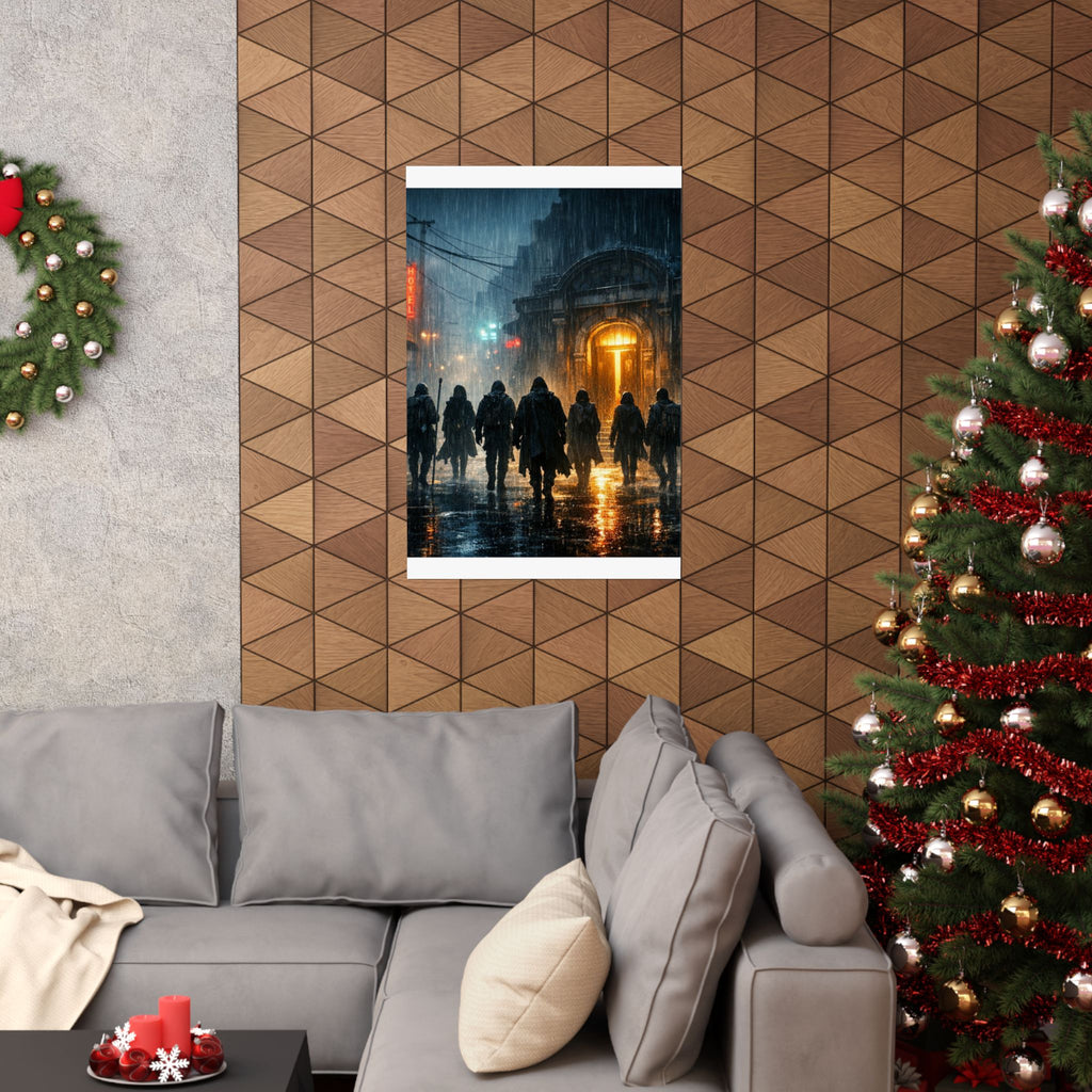 Power Runs Black PRB The Starbound Seven Matte Vertical Posters by Printify