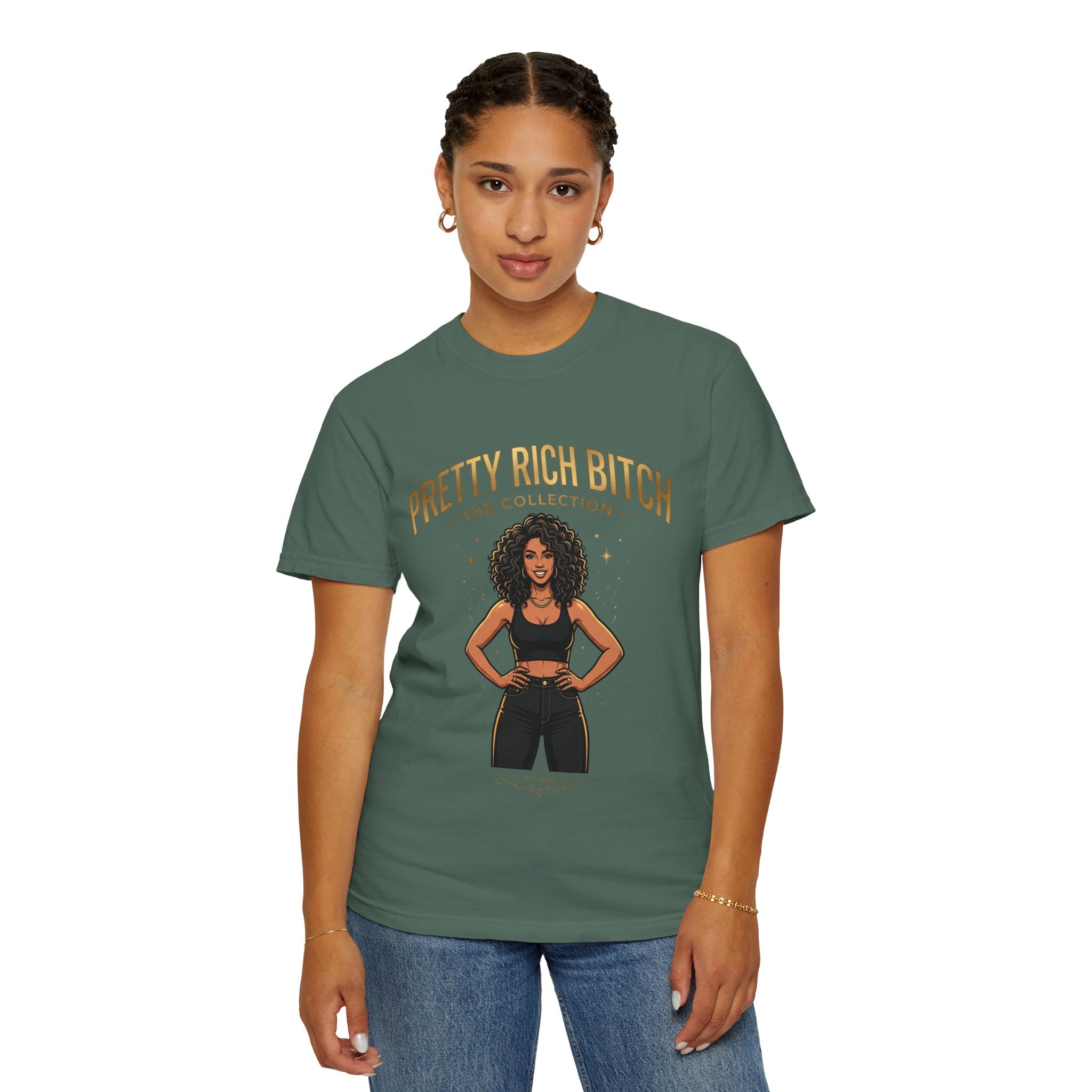 Pretty Rich Bitch The Collection by PRB T-Shirt — Empowered Black Woman Graphic Tee by Power Runs Black