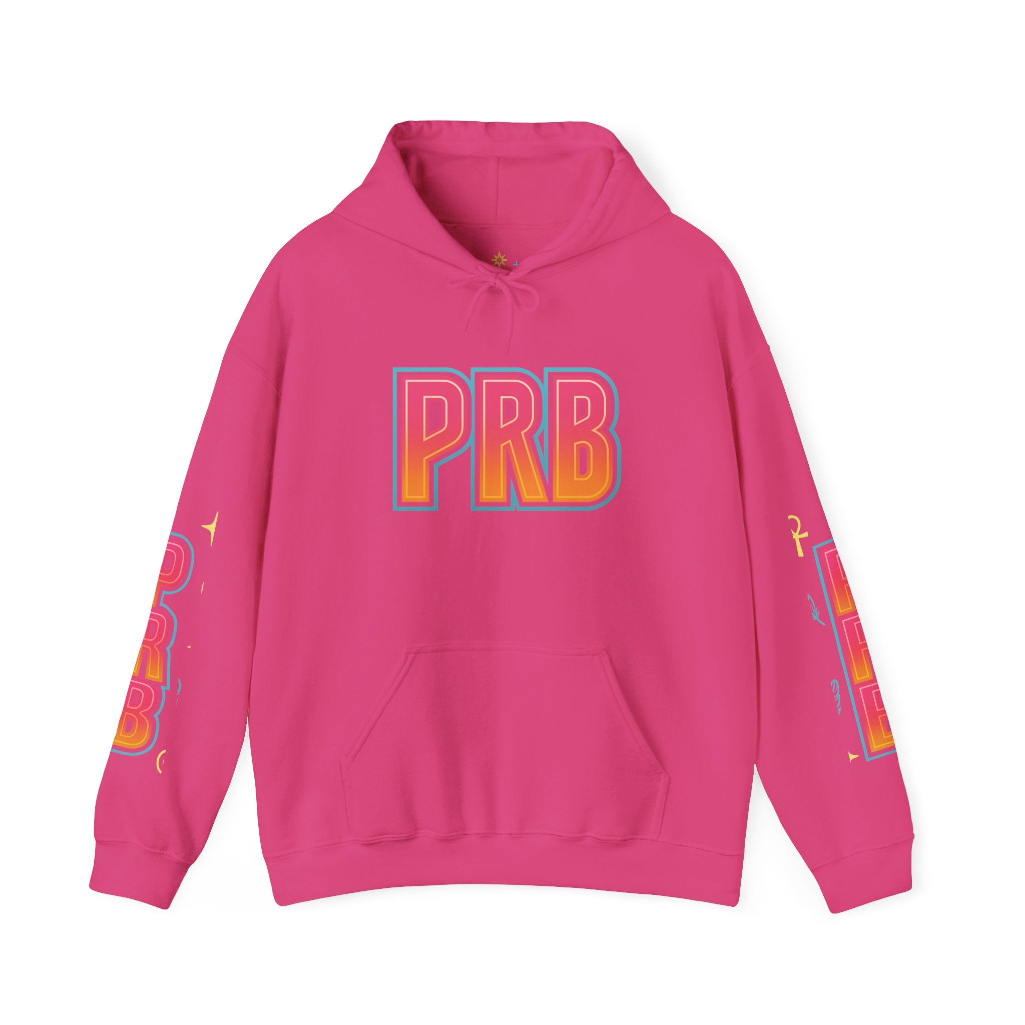 PRB Graphic Hoodie — Colorful Cityscape Pullover by Power Runs Black