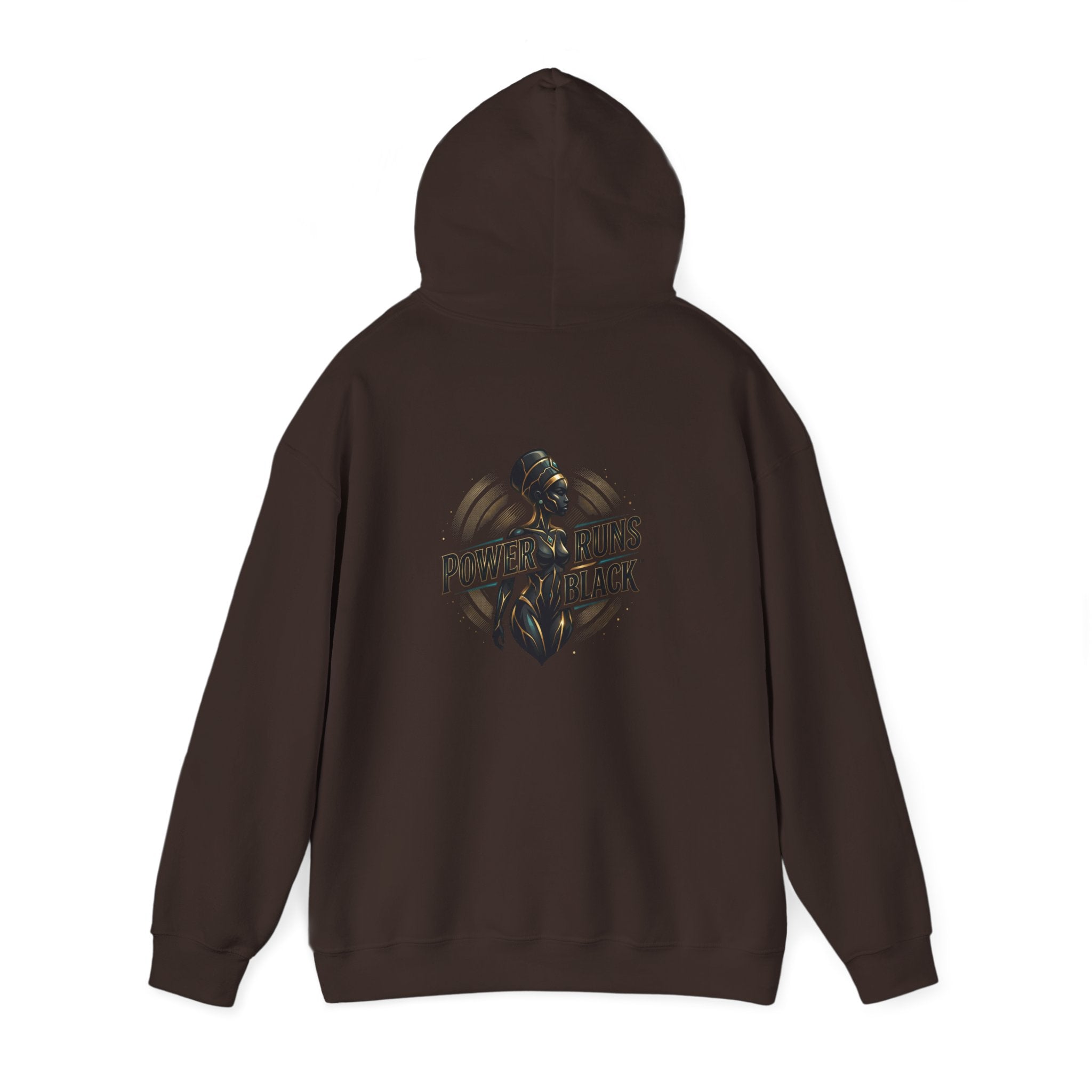 Power Runs Black PRB Logo Hoodie — Ascension State Crown Design by Printify
