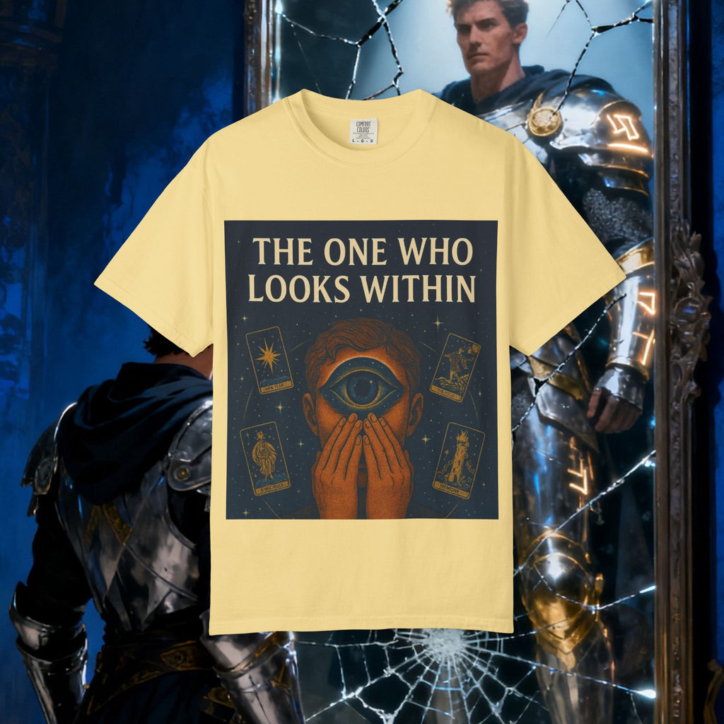 PRB Tarot Eye T-Shirt — "The One Who Looks Within" Mystical Graphic Tee by Power Runs Black