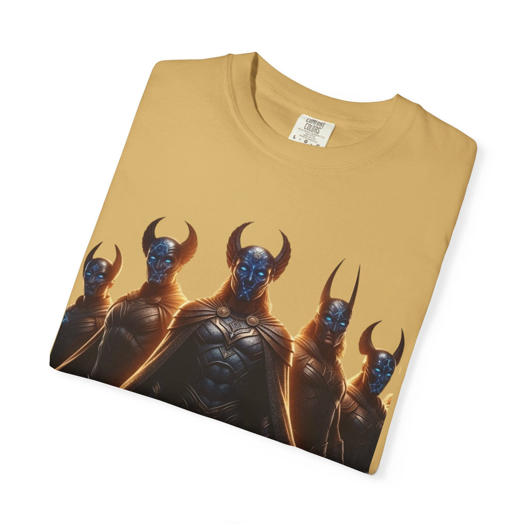 Power Runs Black PRB Dark Legion Graphic T-Shirt — Horned Warriors Fantasy Tee by Power Runs Black