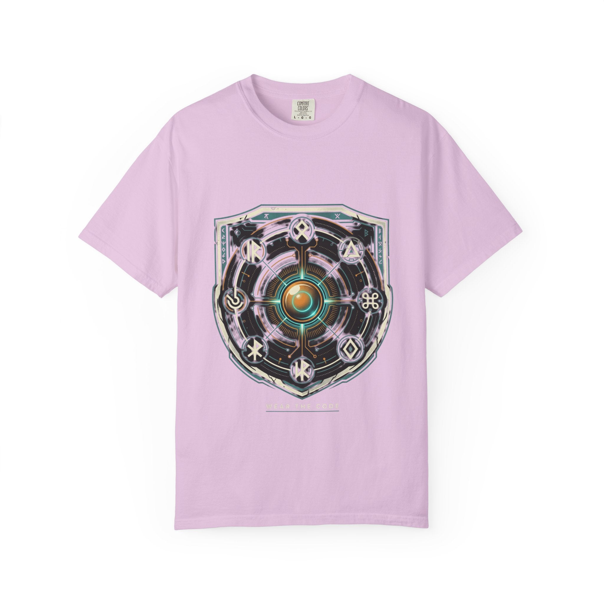 Power Runs Black PRB "Wear The Code" Mystic Shield T-Shirt — Geometric Sigil Graphic Tee by Power Runs Black