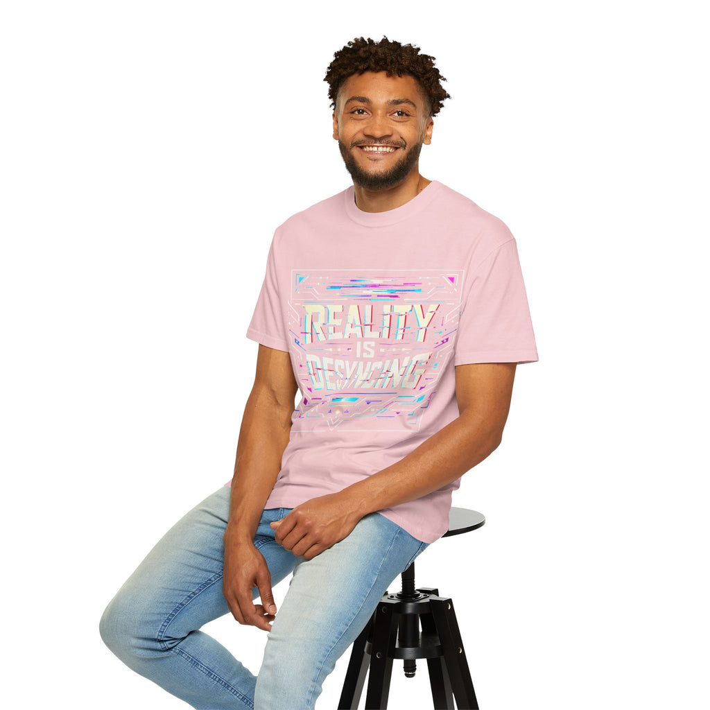 Power Runs Black PRB Glitchy Pastel "Reality Is Desyncing" T-Shirt by Power Runs Black