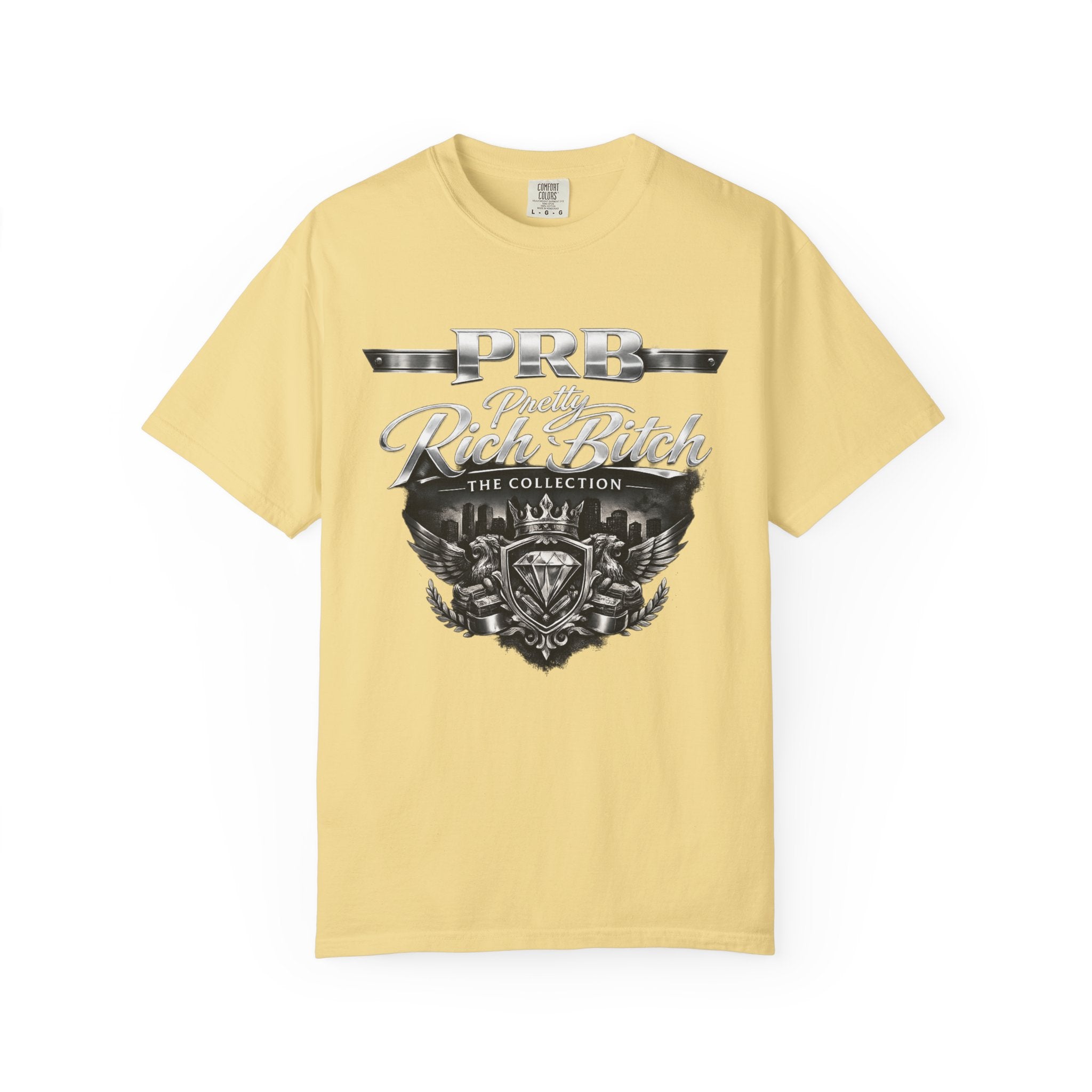 PRB Rebel Biker Crest T-Shirt | Vintage Motorcycle Emblem Tee by Power Runs Black