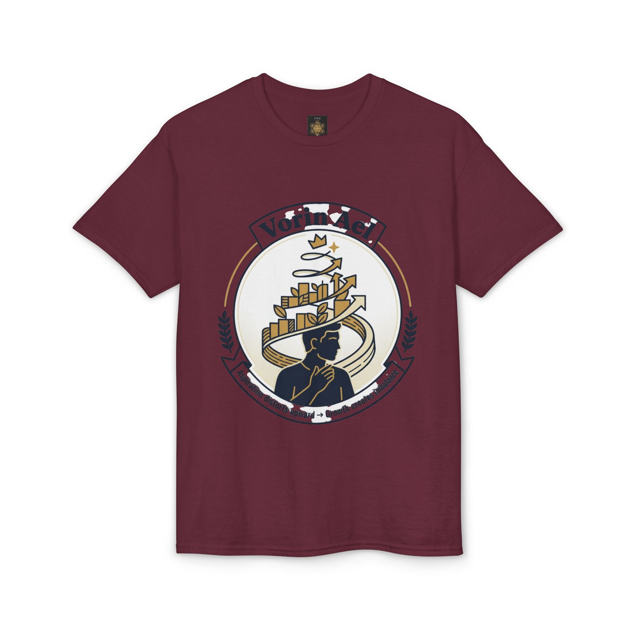 Power Runs Black PRB Vorin Ael Crest T-Shirt — Fantasy Guild Emblem Tee by Printify