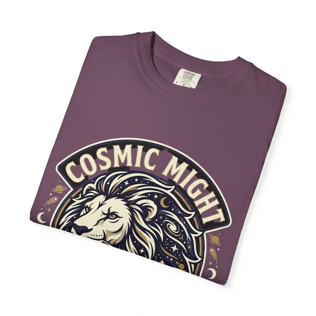 PRB Starforged Flex Cosmic Might Unleashed Lion Graphic T-Shirt — "Unleashed" Inspirational Lion Tee by Power Runs Black